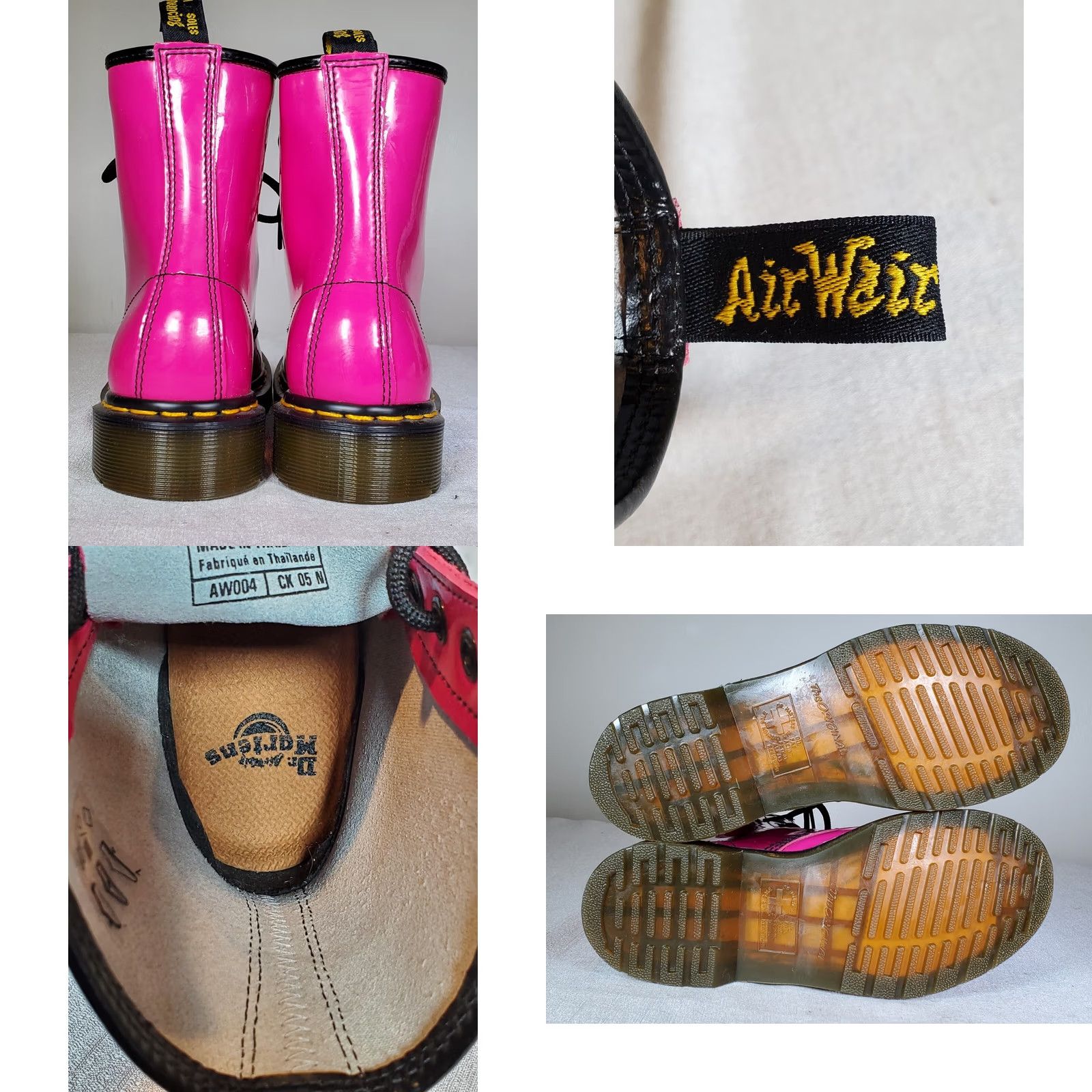 Dr. Martens Dr. Martens 1460W Pink Patent Leather Lace-Up Boots Women's US 6 New Thrift Size US 6 / IT 36 - 8 Thumbnail