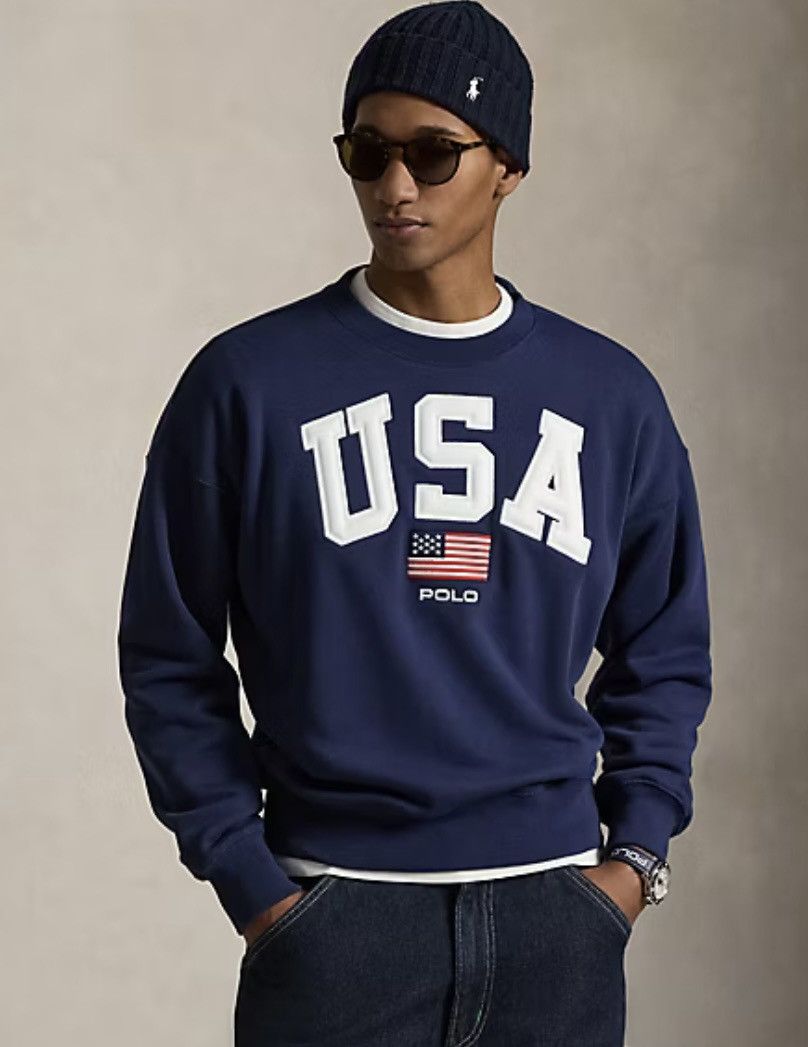 Polo Ralph Lauren Polo Ralph Lauren Vintage Fit Flag Fleece Sweatshirt Size M / US 6-8 / IT 42-44 - 2 Thumbnail