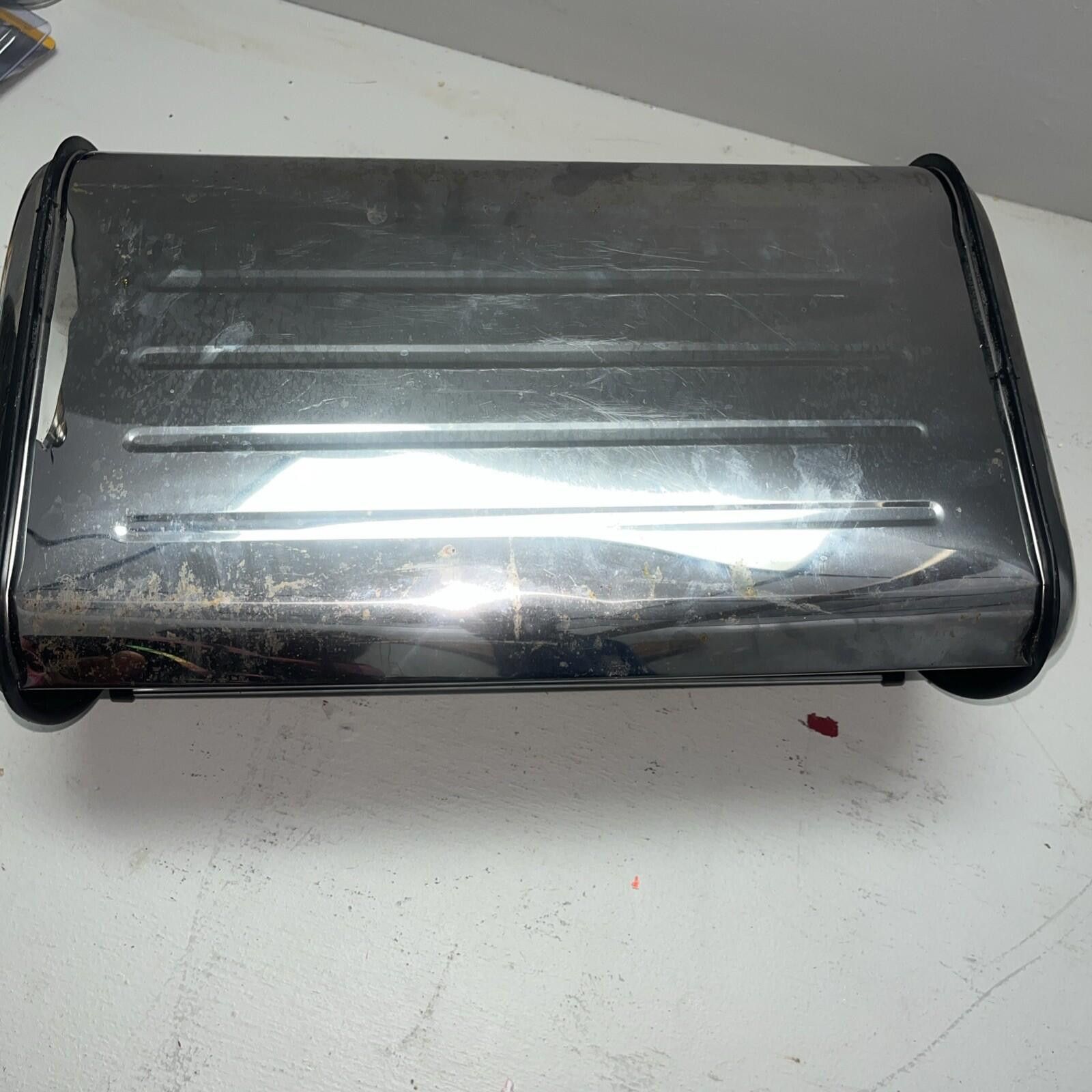 Other Retro Sliding Door Metal Bread Box Simpli Magic USED/GOOD Size ONE SIZE - 6 Thumbnail