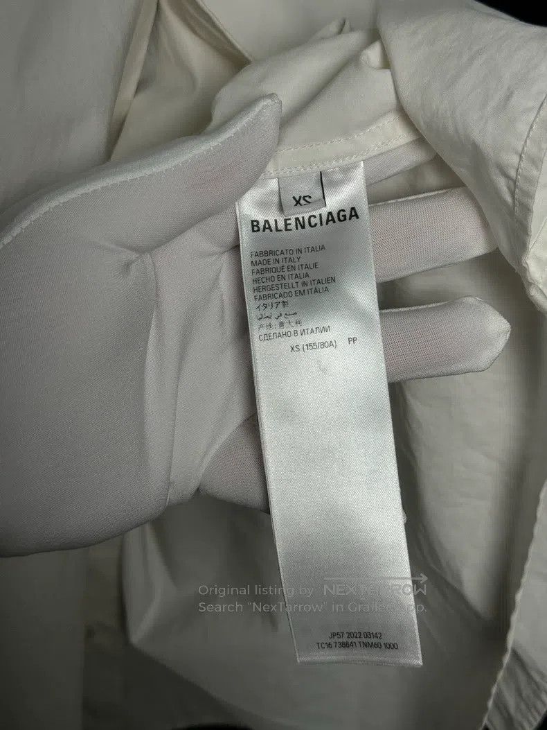 Balenciaga Balenciaga Black and White Color Blocked Shirt Size US XS / EU 42 / 0 - 3 Thumbnail