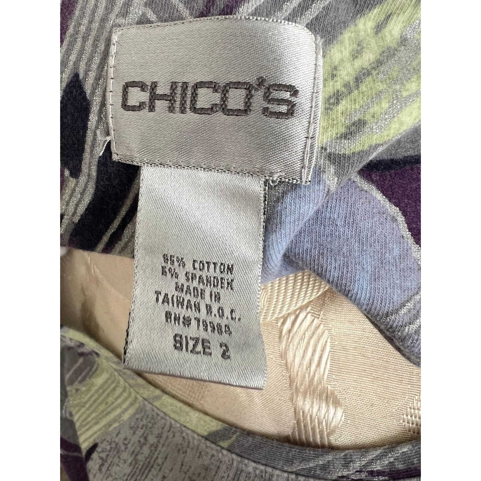 Chicos Chico's Women’s Long Sleeve Cotton Blend Blouse SZ 2 (US L) Size L / US 10 / IT 46 - 5 Thumbnail