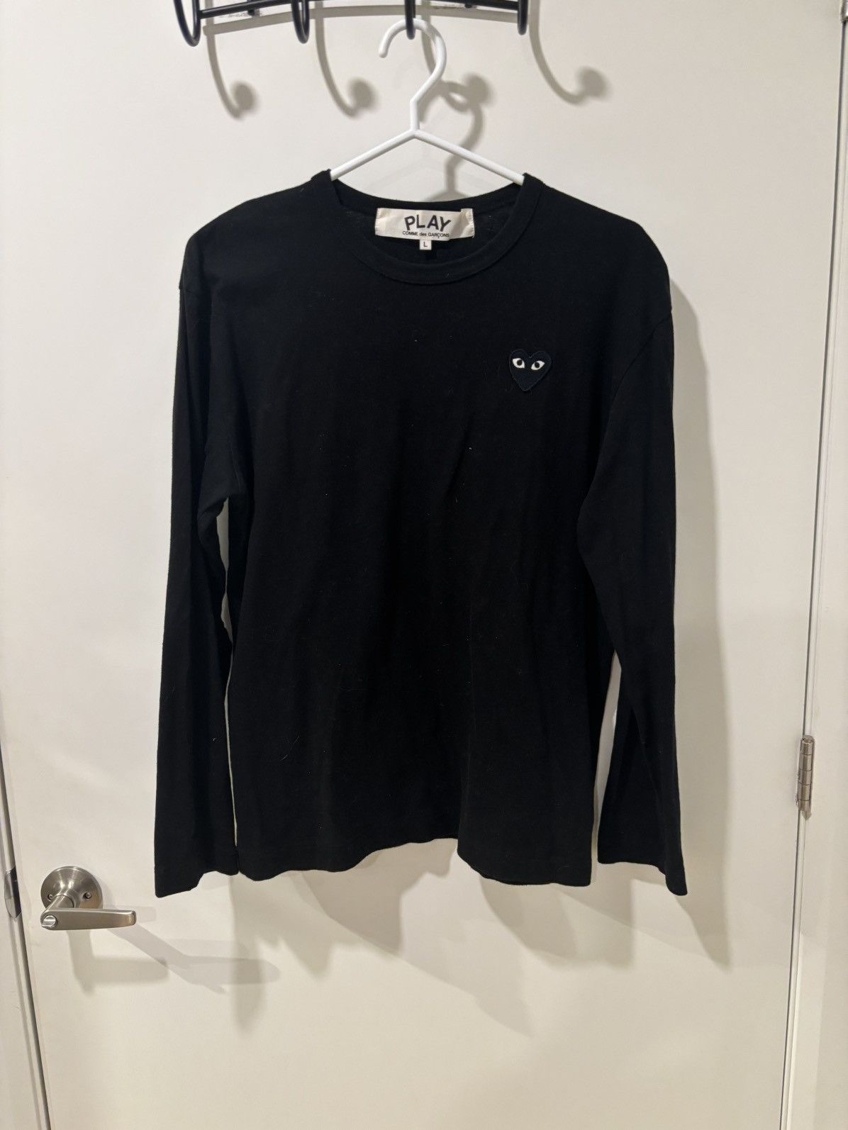 COMME DES GARÇONS PLAY BLACK HEART LONGSLEEVE BLACK