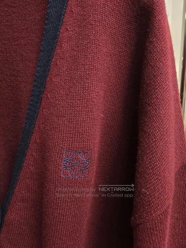 Loewe Loewe Elegant Wine Red Wool Cardigan . Size XXS / US 00 / IT 34 - 3 Thumbnail