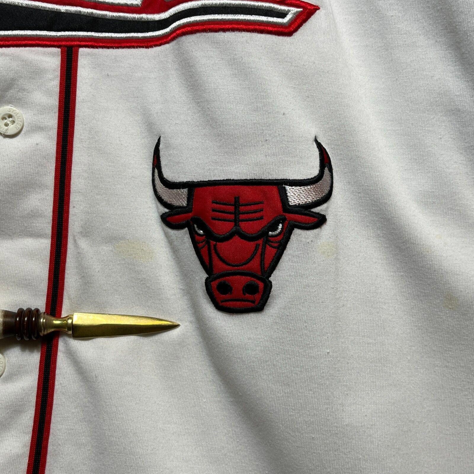 Starter × Vintage Vintage 90s NBA Chicago Bulls Starter Baseball Jersey XL Size US XL / EU 56 / 4 - 7 Thumbnail