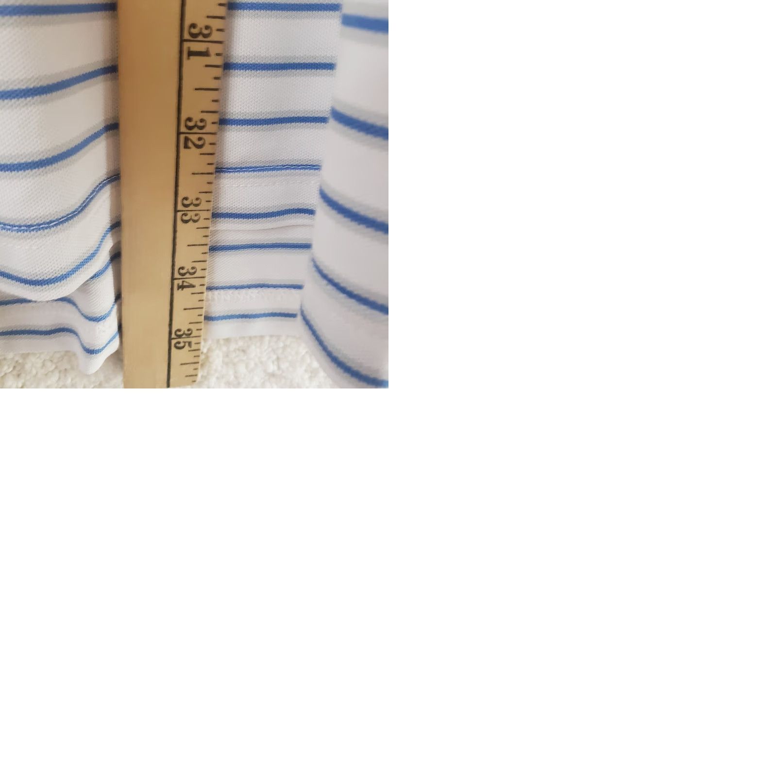 Peter Millar Peter Millar Polo Shirt Mens 2XL Summer Comfort Polo White Blue Gray Striped Logo Free Short Sleeve Collared Pullover Breathable Stretch Regular Fit Size US XXL / EU 58 / 5 - 9 Thumbnail