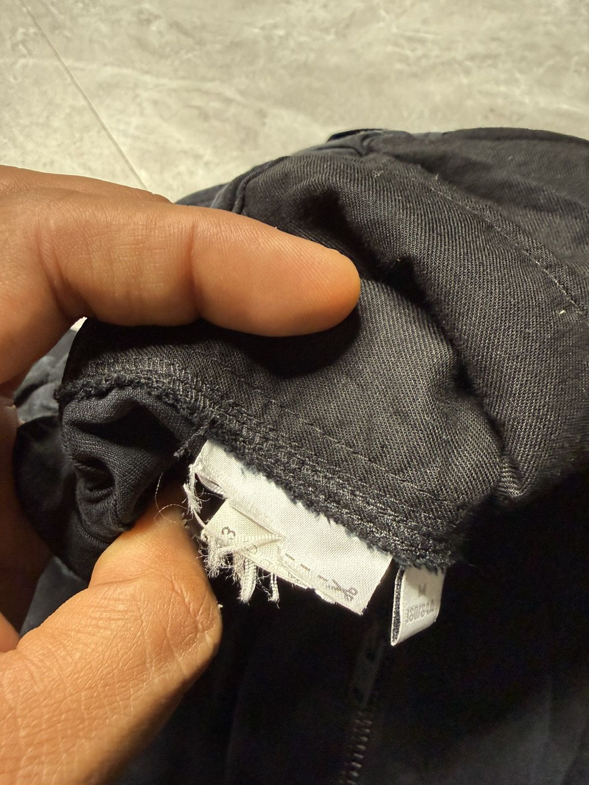 Y-3 Y-3 Washed Black Crinkle Belted Utility Cargo Pants Size US 32 / EU 48 - 10 Thumbnail