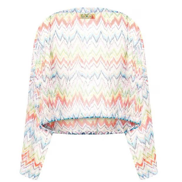 Missoni o1g2r1mq1124 Zag Crop Top in Multicolor Size M / US 6-8 / IT 42-44 - 2 Thumbnail