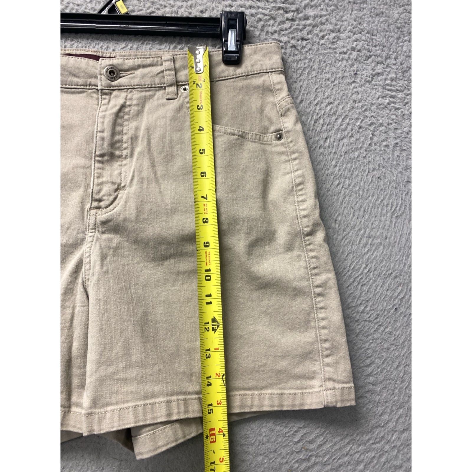 Lee VINTAGE Lee Womens Shorts Size 14 Cotton Chino Mid Rise Gray Casual Activewear Size 36" / US 14 / IT 50 - 6 Thumbnail
