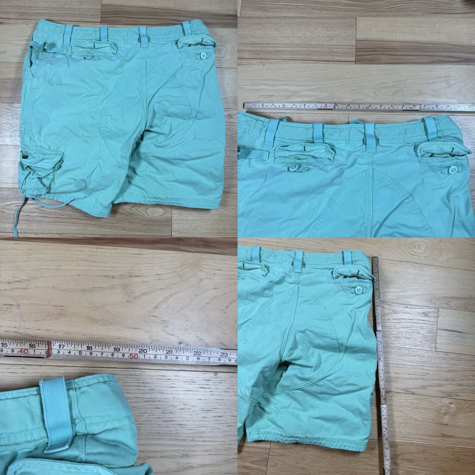 Polo Ralph Lauren VINTAGE 90s Polo Ralph Lauren Cargo Shorts Men 38 Teal Blue Military Grunge Paratrooper Polo Ralph Lauren Mens 90s Size US M / EU 48-50 / 2 - 8 Thumbnail