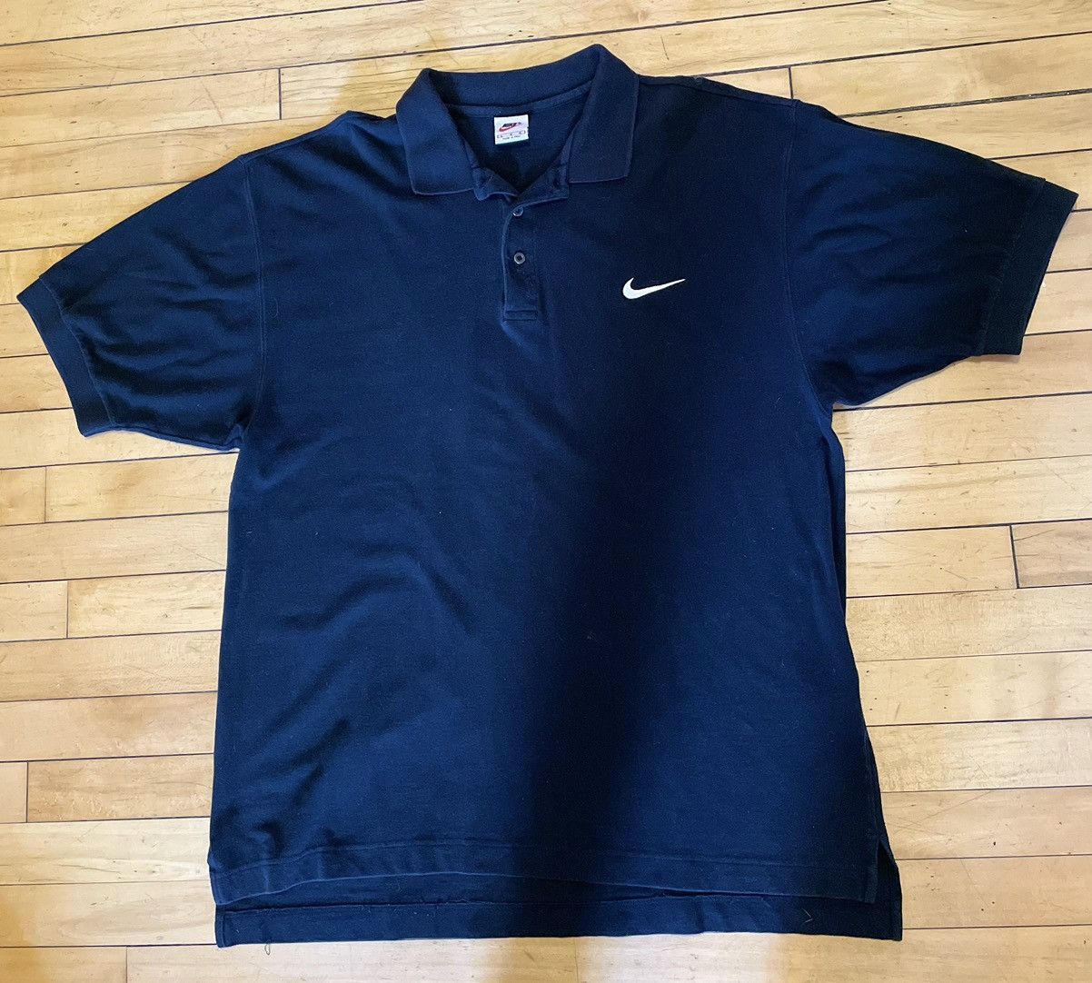 Nike Vintage 90s 1990s Nike Swoosh Polo Shirt Large-White Tag | Grailed