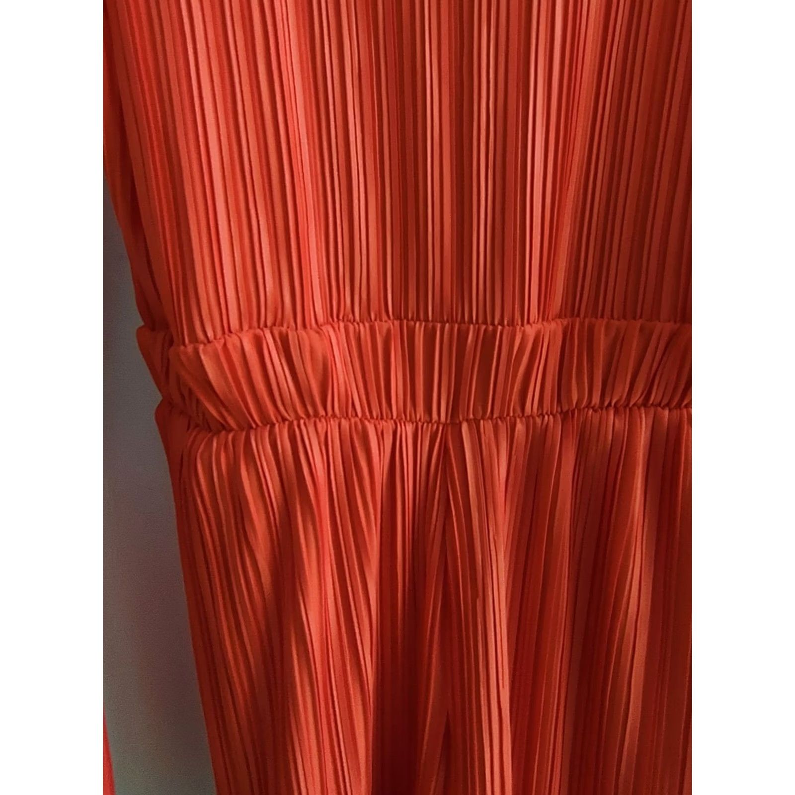Boohoo Boohoo Maternity Womens Jumpsuit V-Neck Satin Balloon Sleeve Orange NWT Size 12 Size 34" / US 12 / IT 48 - 7 Thumbnail