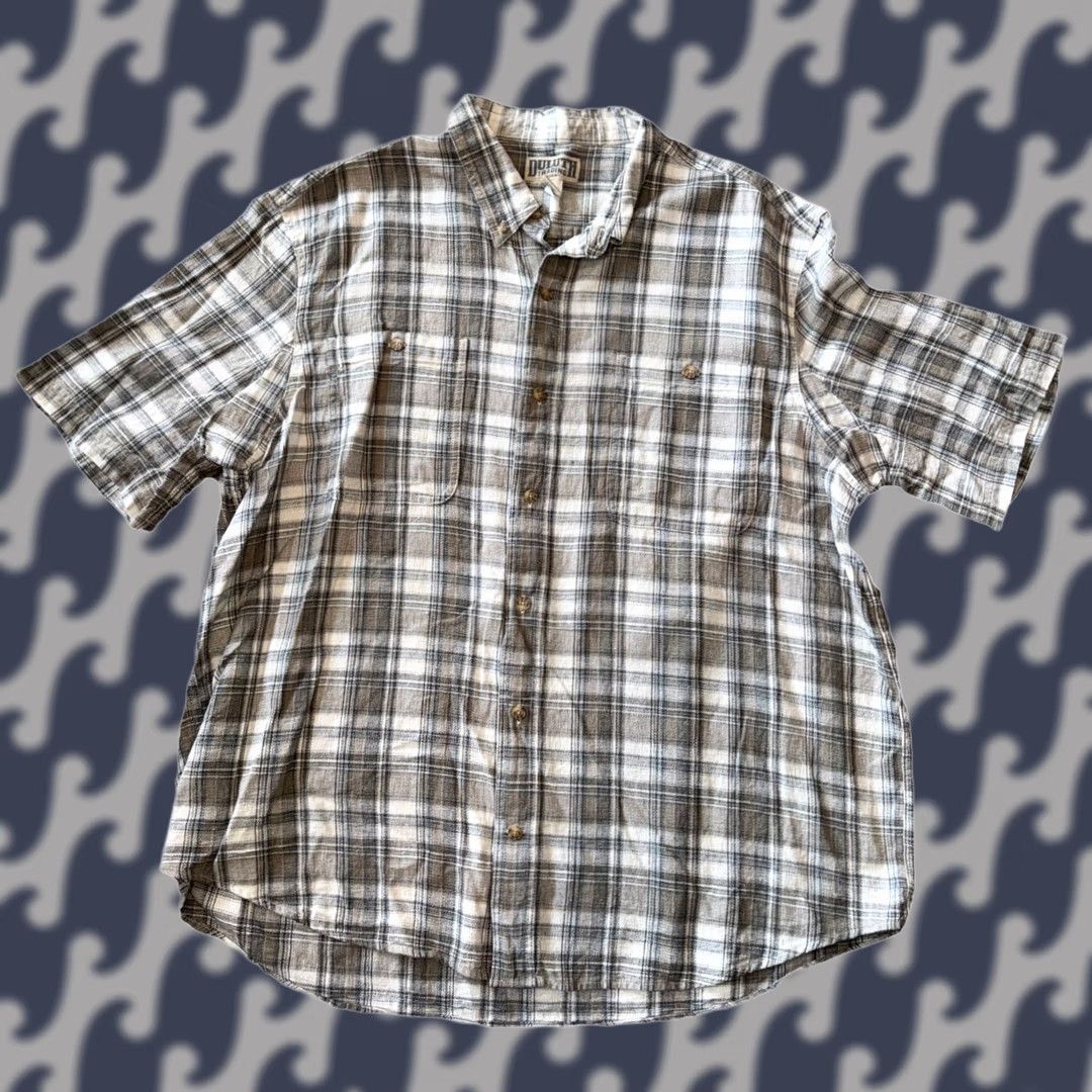 Vintage Duluth Button-Down Shirt Men’s 2XL Short Sleeve Green Beige Plaid Cotton Hemp Review: Classic Casual Outdoors Mens Shirt Size US XXL / EU 58 / 5 - 1 Thumbnail