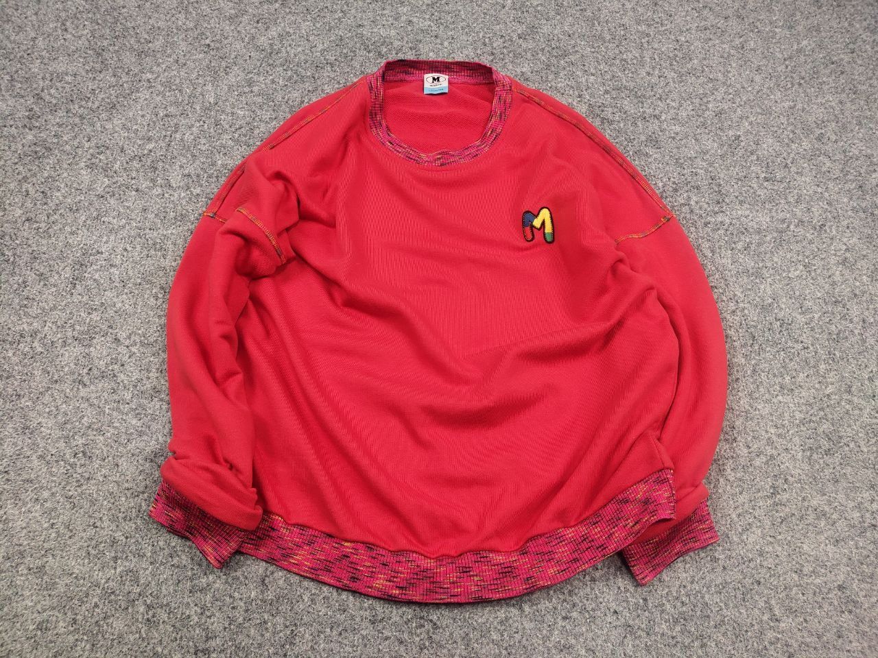 Missoni Missoni Design Minimalist Collection Red Crewneck Sweatshirt Size M / US 6-8 / IT 42-44 - 2 Thumbnail