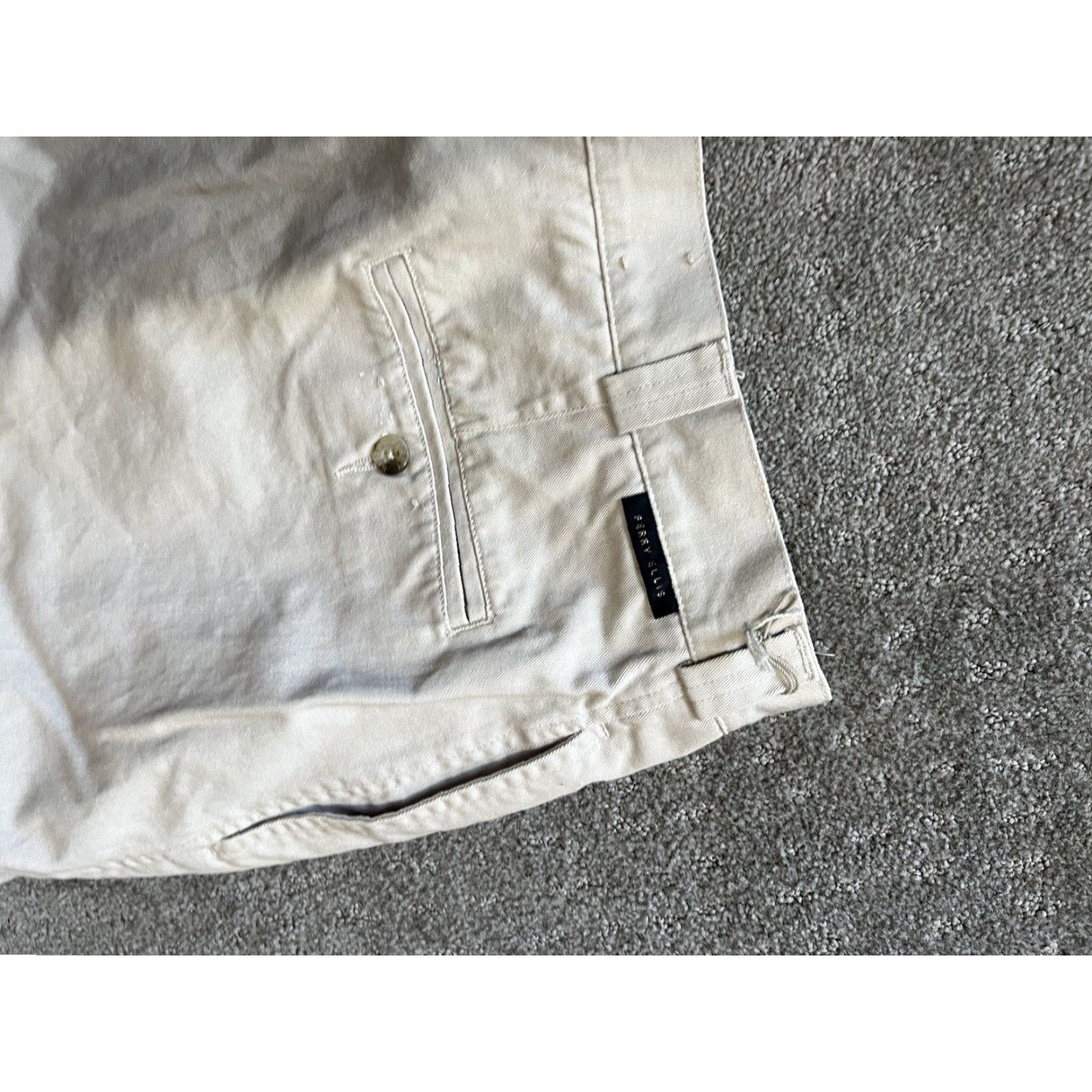 Perry Ellis Perry Ellis Shorts Men 38 Beige Cotton Chino Pleated Front Pockets Regular Fit Casual Mens Size US 38 / EU 54 - 3 Thumbnail