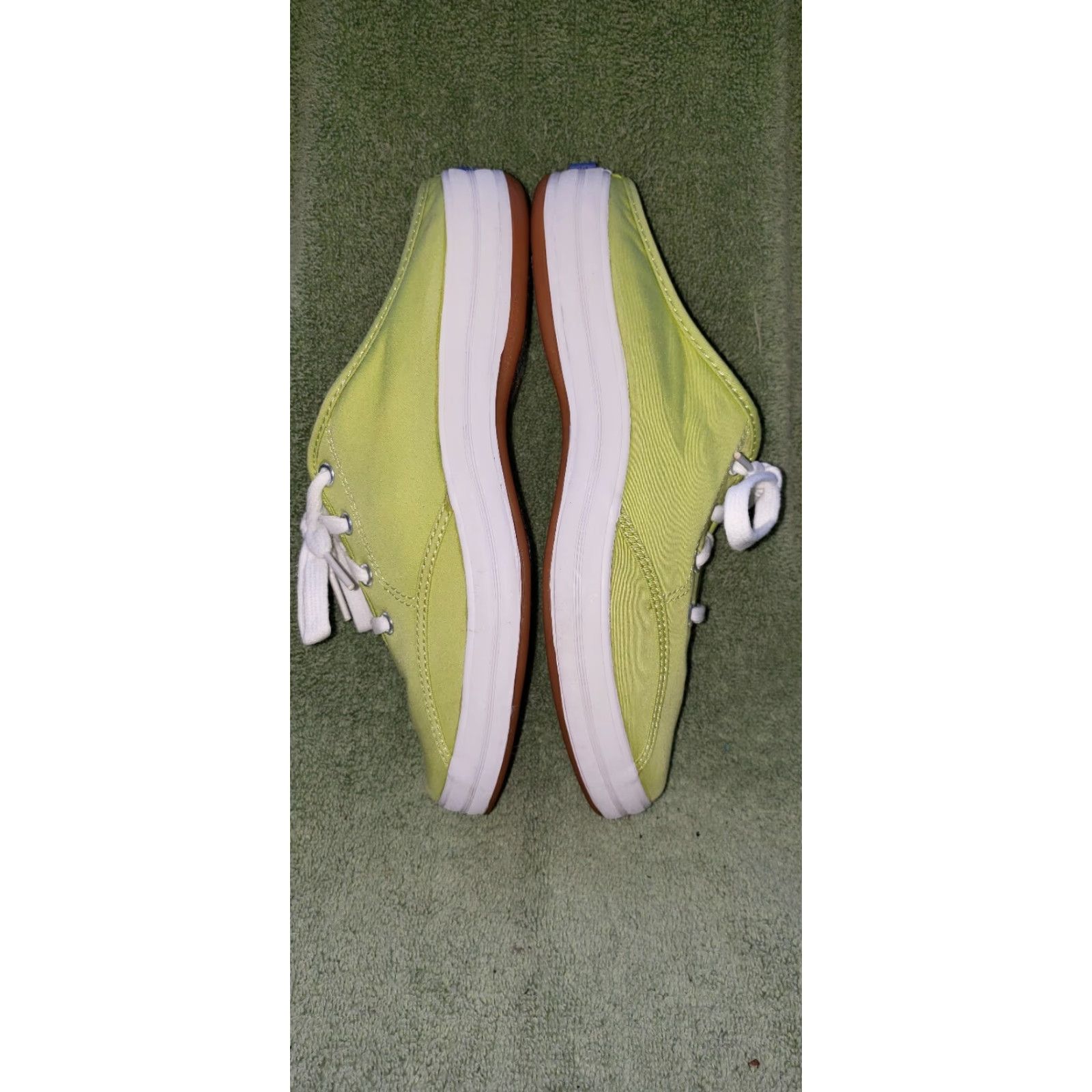 Keds Keds Women's Slide Sneakers US 6.5M Neon Green Open Heel Design Laces Casual Size US 5 / IT 35 - 6 Thumbnail