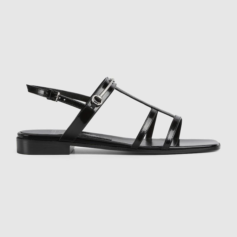Gucci Gucci Slim Horsebit Flat Sandals SIZE 37.5 Size ONE SIZE - 1 Thumbnail