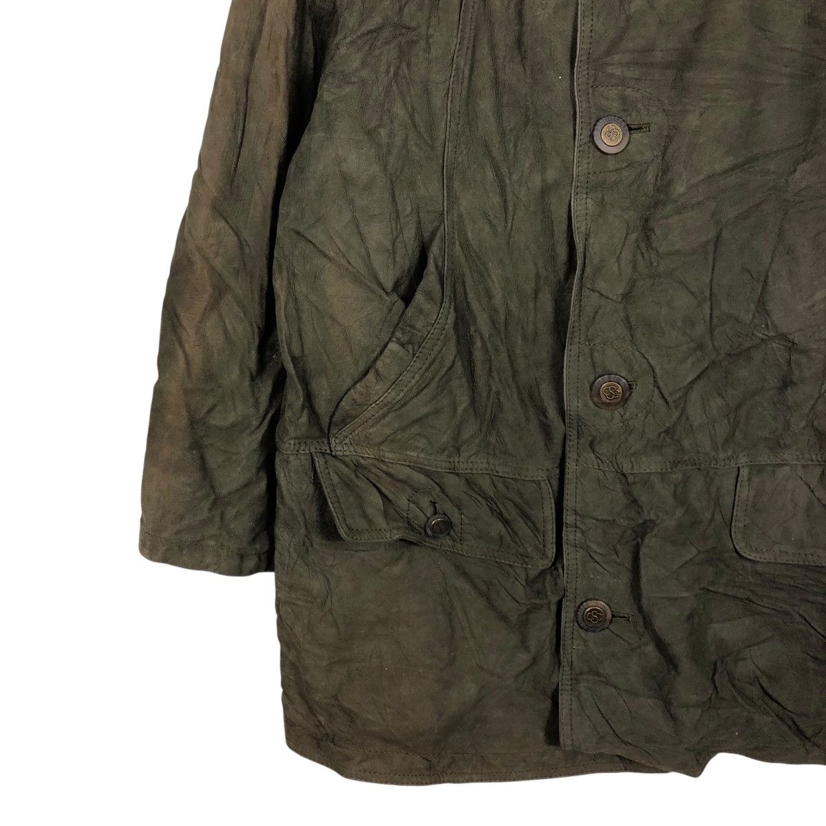 Japanese Brand 📌Vintage Work Leather Jacket Unbranded Issey Miyake Size US M / EU 48-50 / 2 - 5 Thumbnail
