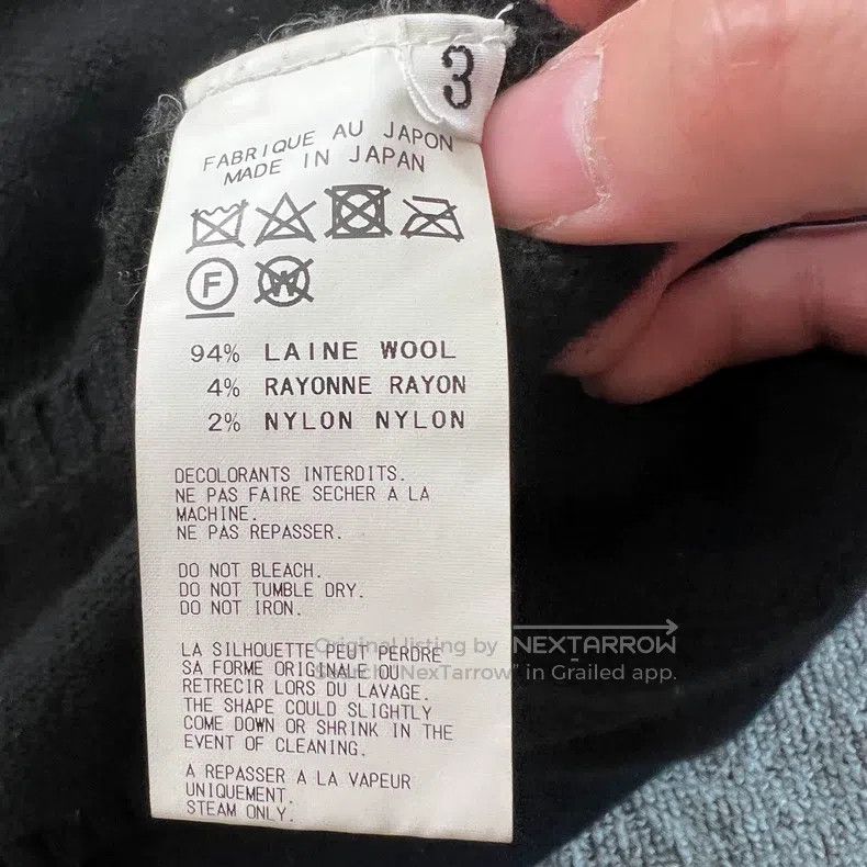 Yohji Yamamoto Yohji Yamamoto Prajna Grimace Black Sweater Size US L / EU 52-54 / 3 - 5 Thumbnail