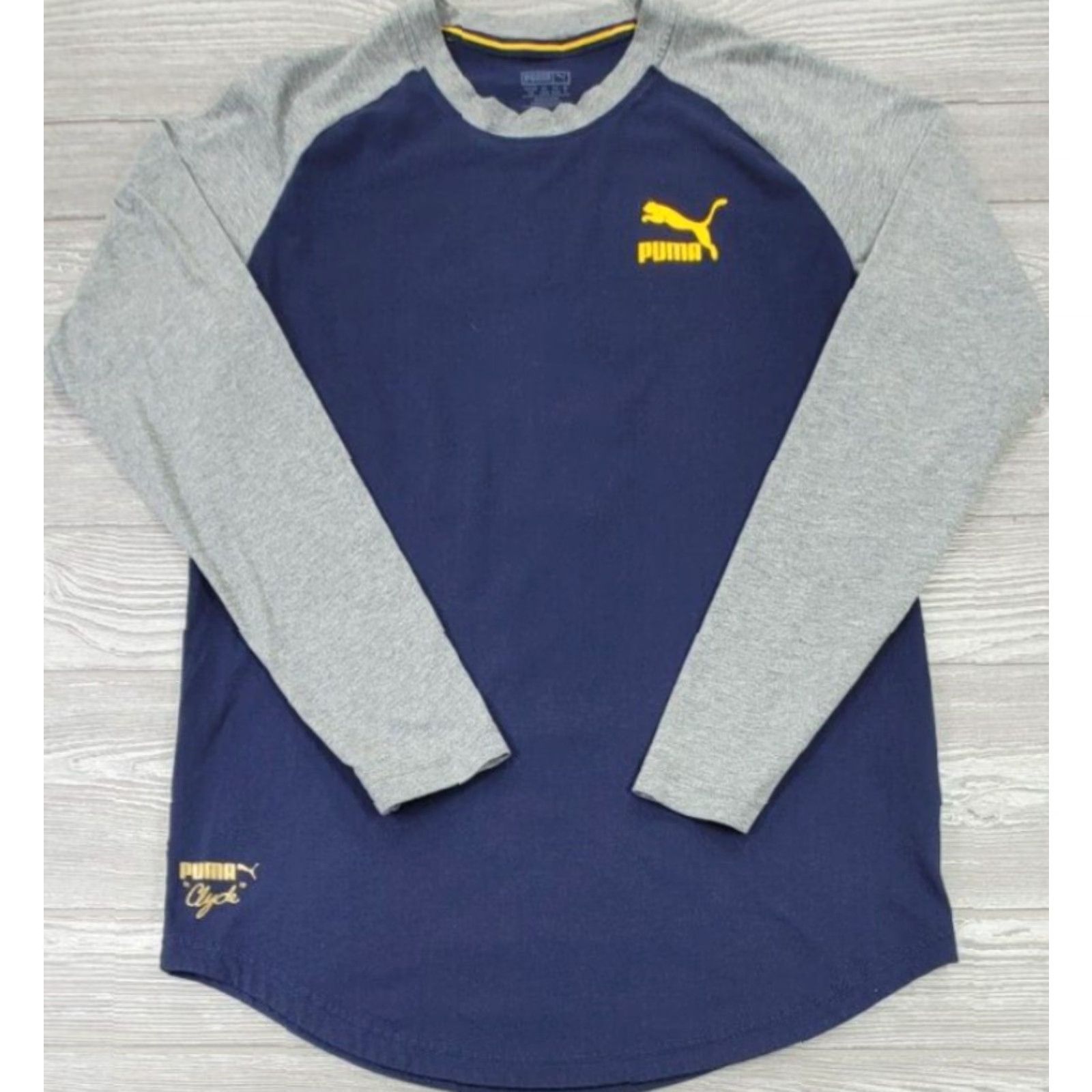 Puma PUMA Shirt Adult S Blue Clyde Spell Out Logo Clyde Fly Mens Long Sleeve Size US S / EU 44-46 / 1 - 4 Thumbnail