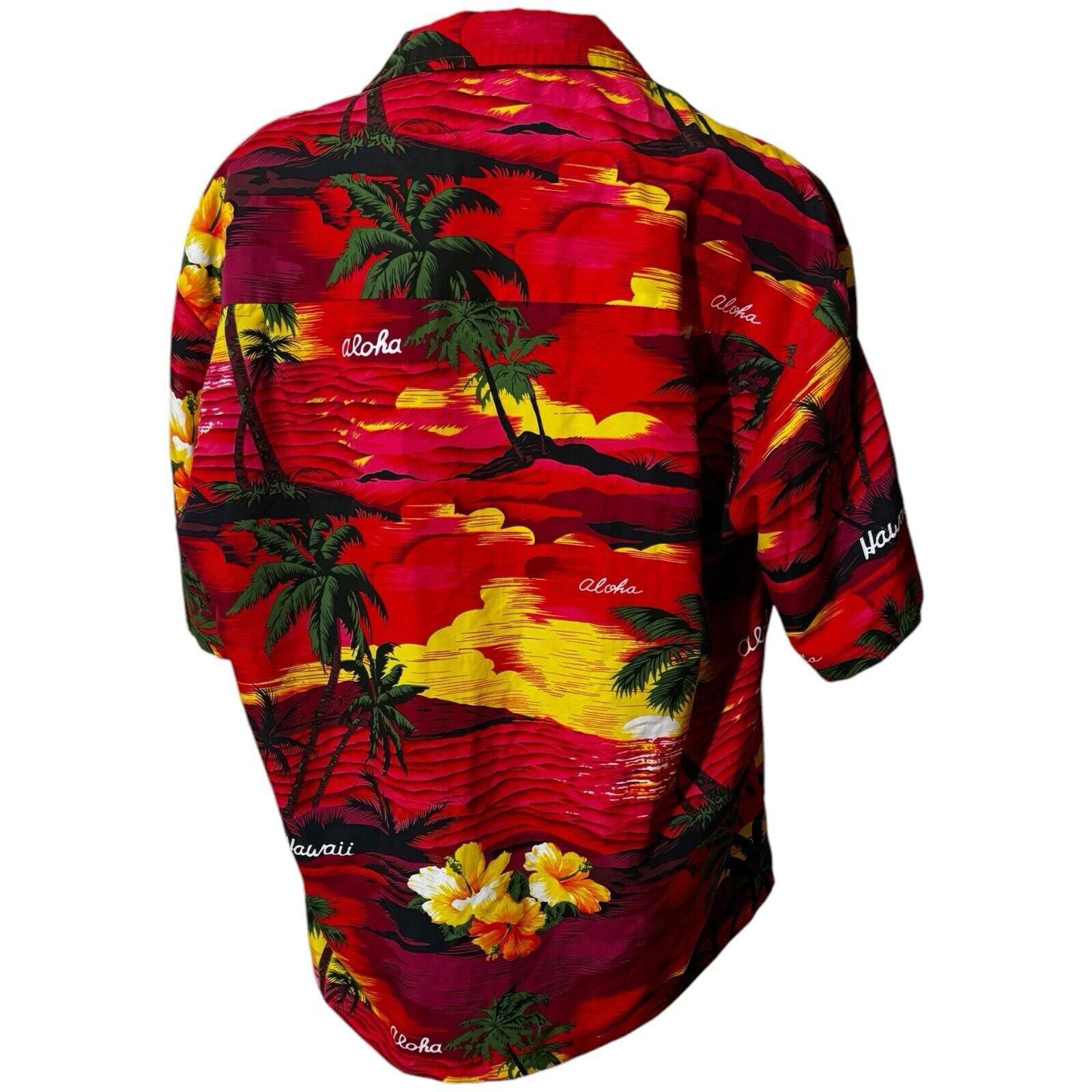 Designer Vintage Red Aloha Print Hawaiian Shirt Sz 3XL Size US XXL / EU 58 / 5 - 4 Thumbnail