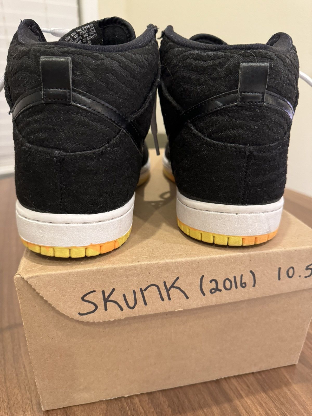 Nike Nike SB Dunk High Black Skunk | 305050-034 | 10.5 | Grailed