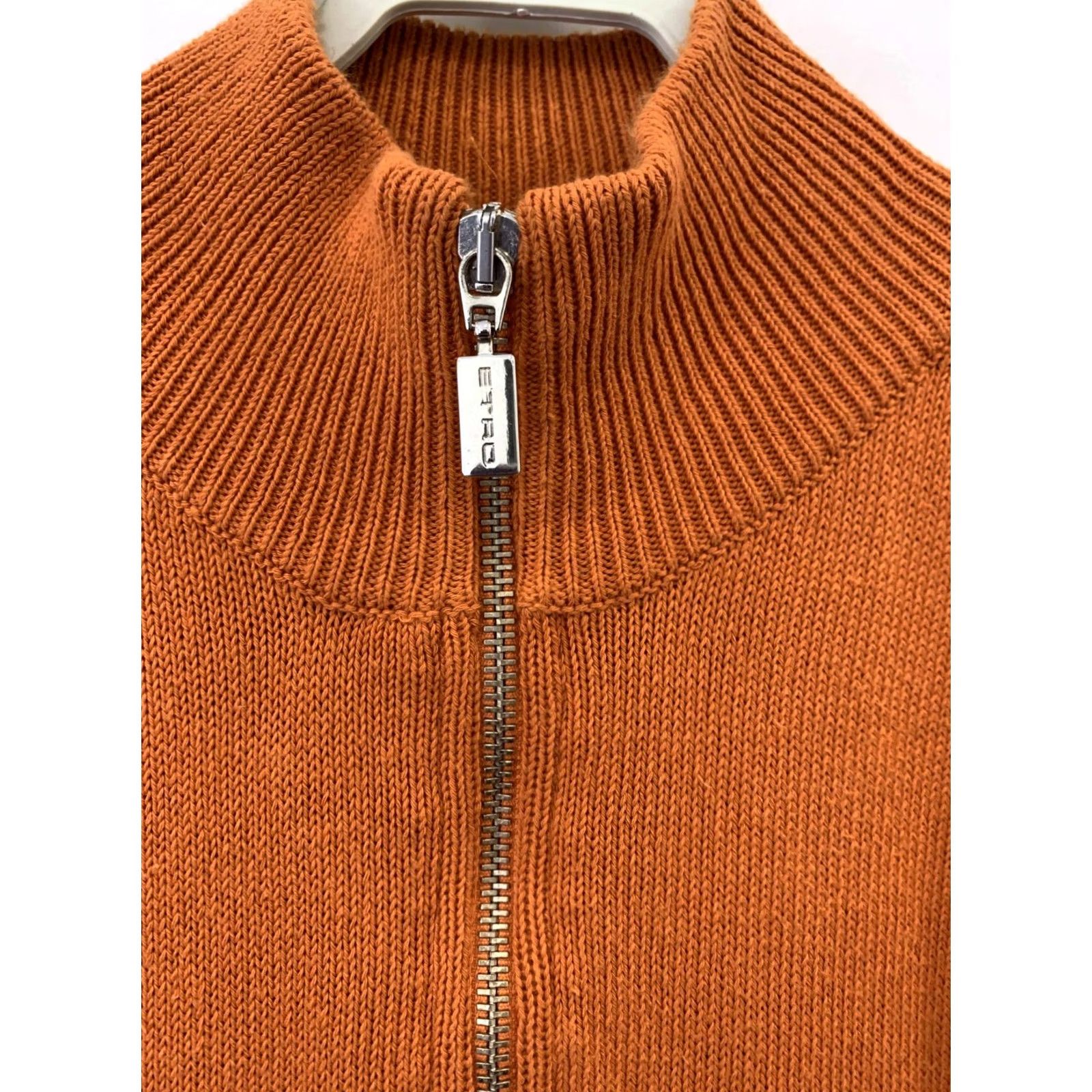 Etro Etro Milano Men’s XL Quarter Zip Sweater Orange Made in Italy Designer Knit Pullover/Quarter Zip Knit Burnt Orange Mens XL Etro Design Knit Sweater Size US XL / EU 56 / 4 - 5 Thumbnail