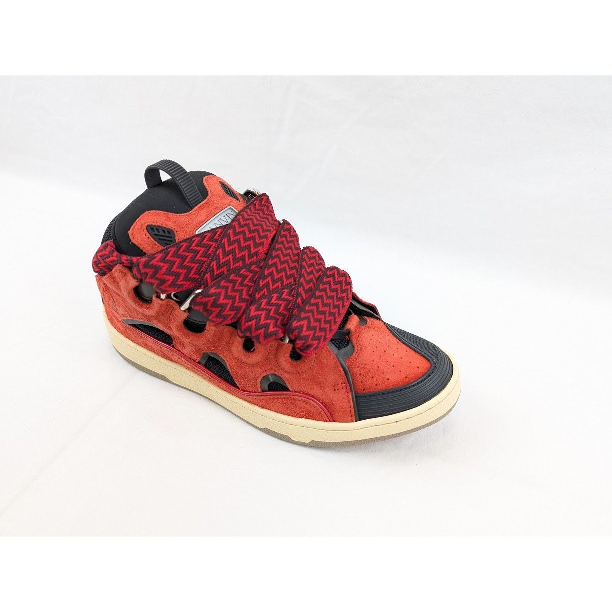 Lanvin o1rshd1 Curb Sneakers in Poppy Red/Black Size US 11 / EU 44 - 2 Thumbnail