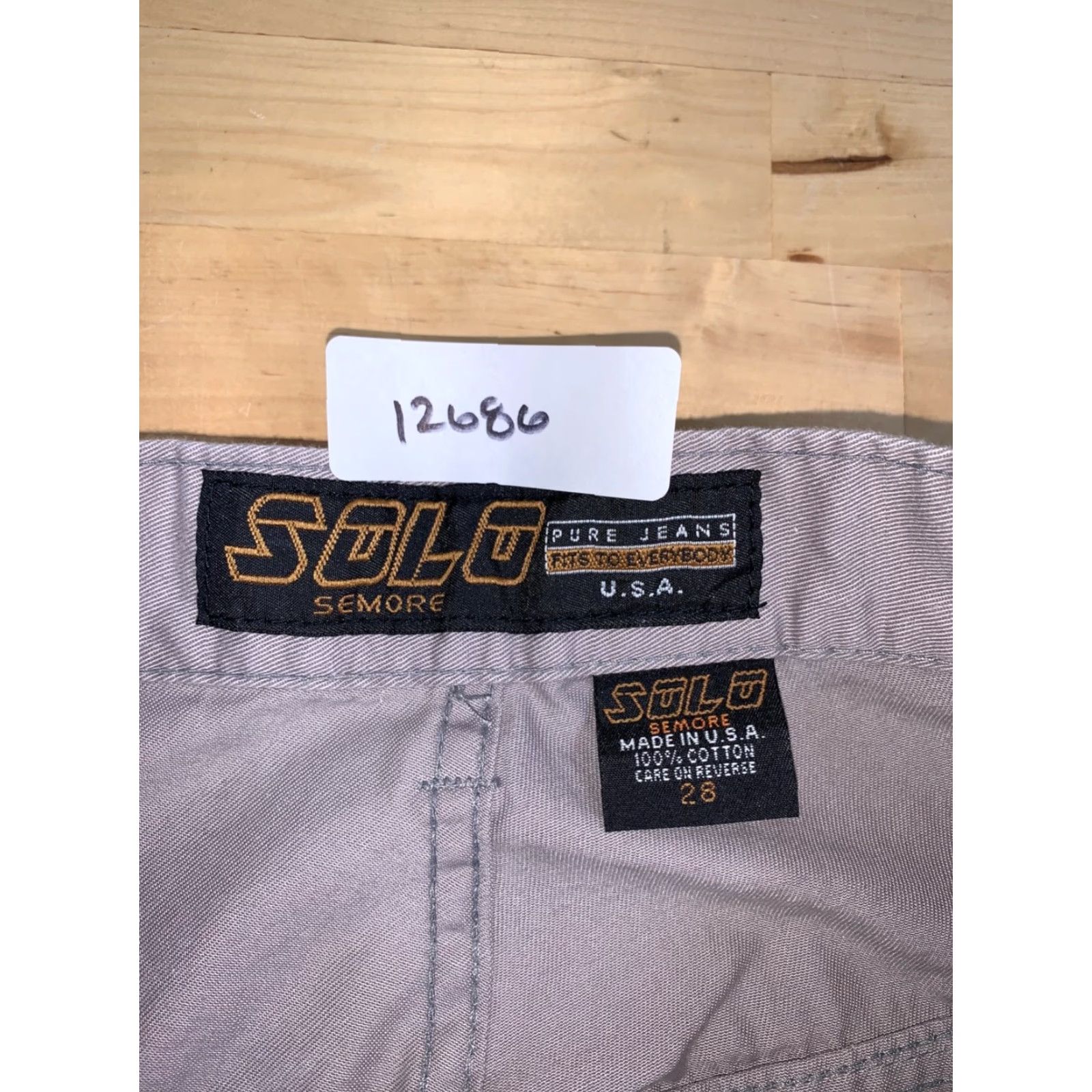Vintage VINTAGE Solo Cargo Pants Men 28x29 Gray 90s USA Skate Baggy Size US 28 / EU 44 - 2 Thumbnail