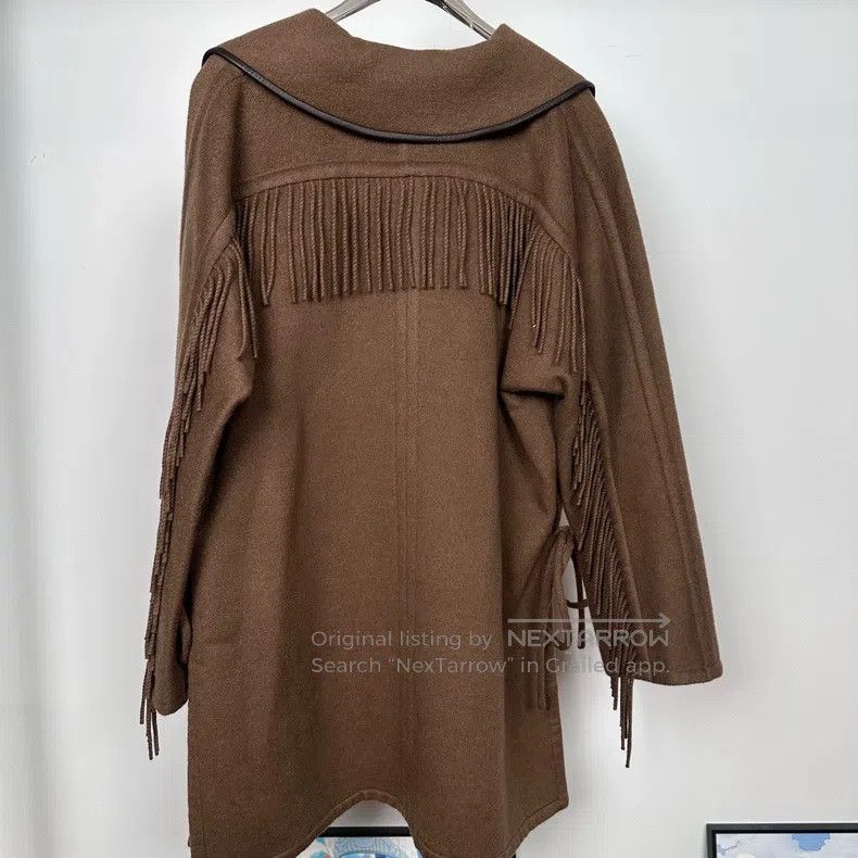Hermes Hermes Camel Cashmere Fringe Jacket Size XXS / US 00 / IT 34 - 3 Thumbnail