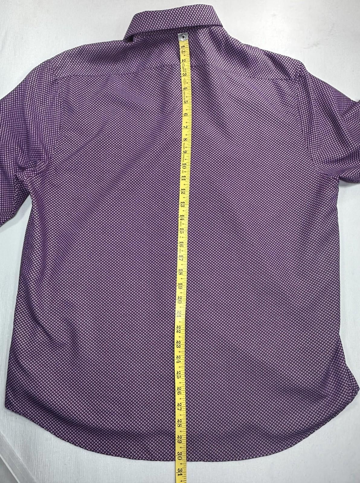 Calabrese Calabrum Cotton Blend Modern Fit Button Up Purple Men's XL Size US XL / EU 56 / 4 - 5 Thumbnail
