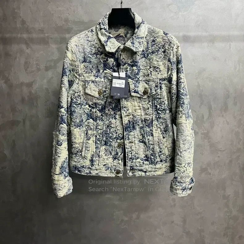 Louis Vuitton Louis Vuitton Blue Plant Flower Full Print Long Sleeve Den Size US S / EU 44-46 / 1 - 1 Thumbnail