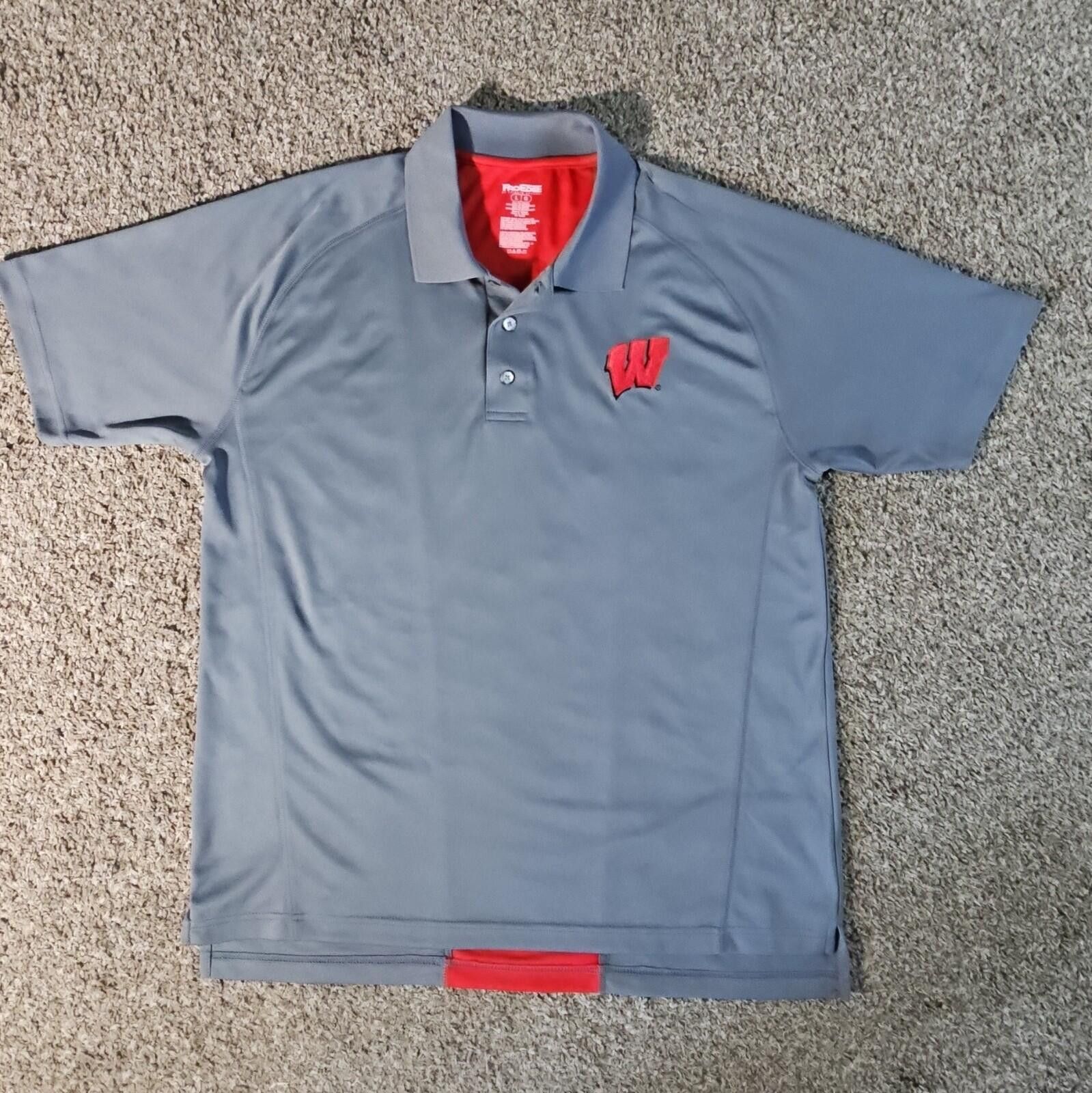 Pro Edge Pro Edge L WI Badgers Polo Small Stains Size ONE SIZE - 1 Thumbnail