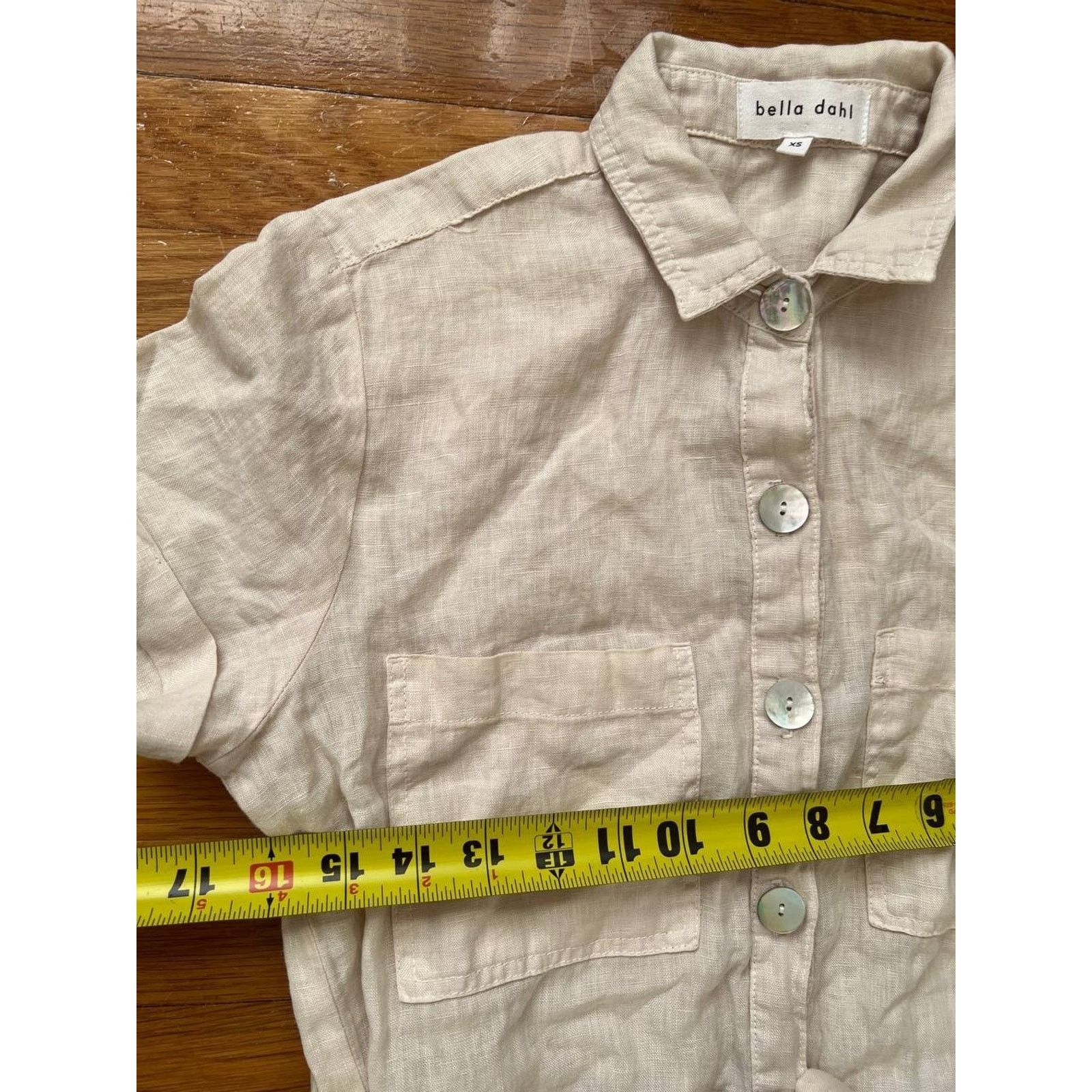 Bella Dahl Bella Dahl Jumper Linen Chambray Y2K women Size XS A002036 Size 22" - 4 Thumbnail
