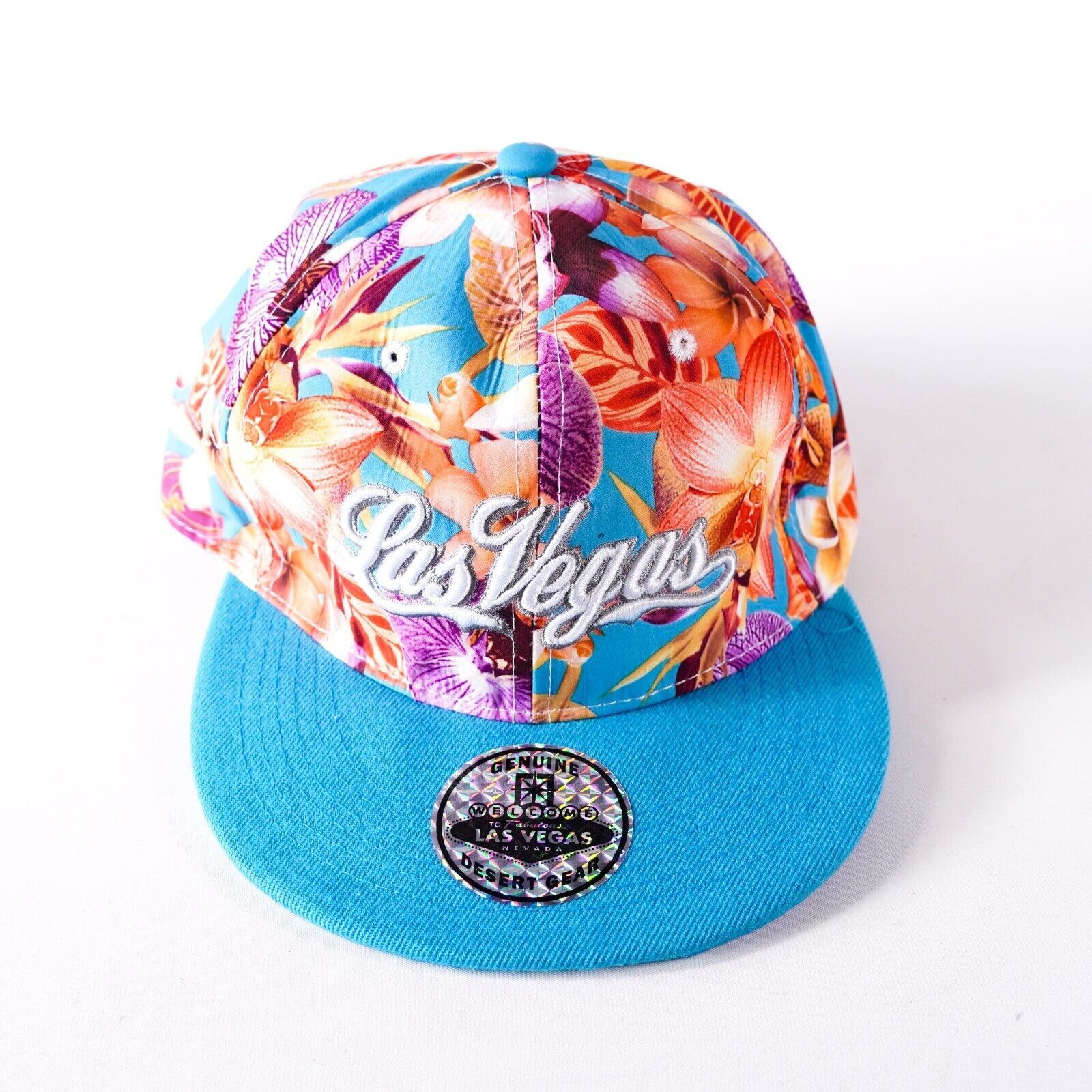 Other Tropical Las Vegas Nevada Floral Baseball Hat Visor Cap Blue Size ONE SIZE - 1 Thumbnail