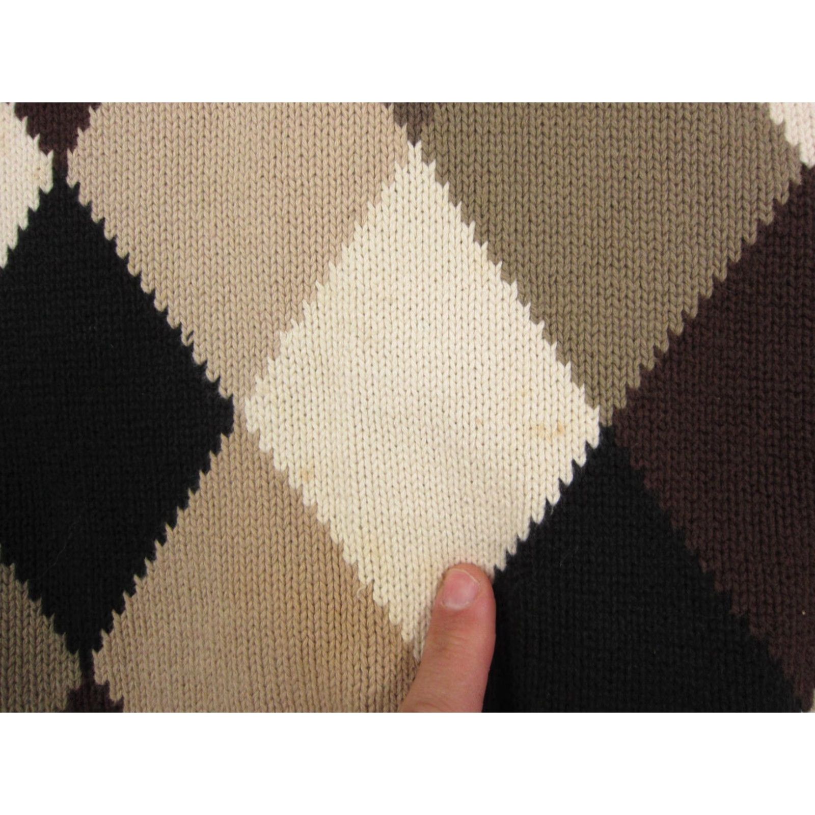 Cotton Traders VINTAGE Cotton Traders Sweater Mens L Brown Diamond Argyle Knit V-Neck 90s Size US L / EU 52-54 / 3 - 5 Thumbnail