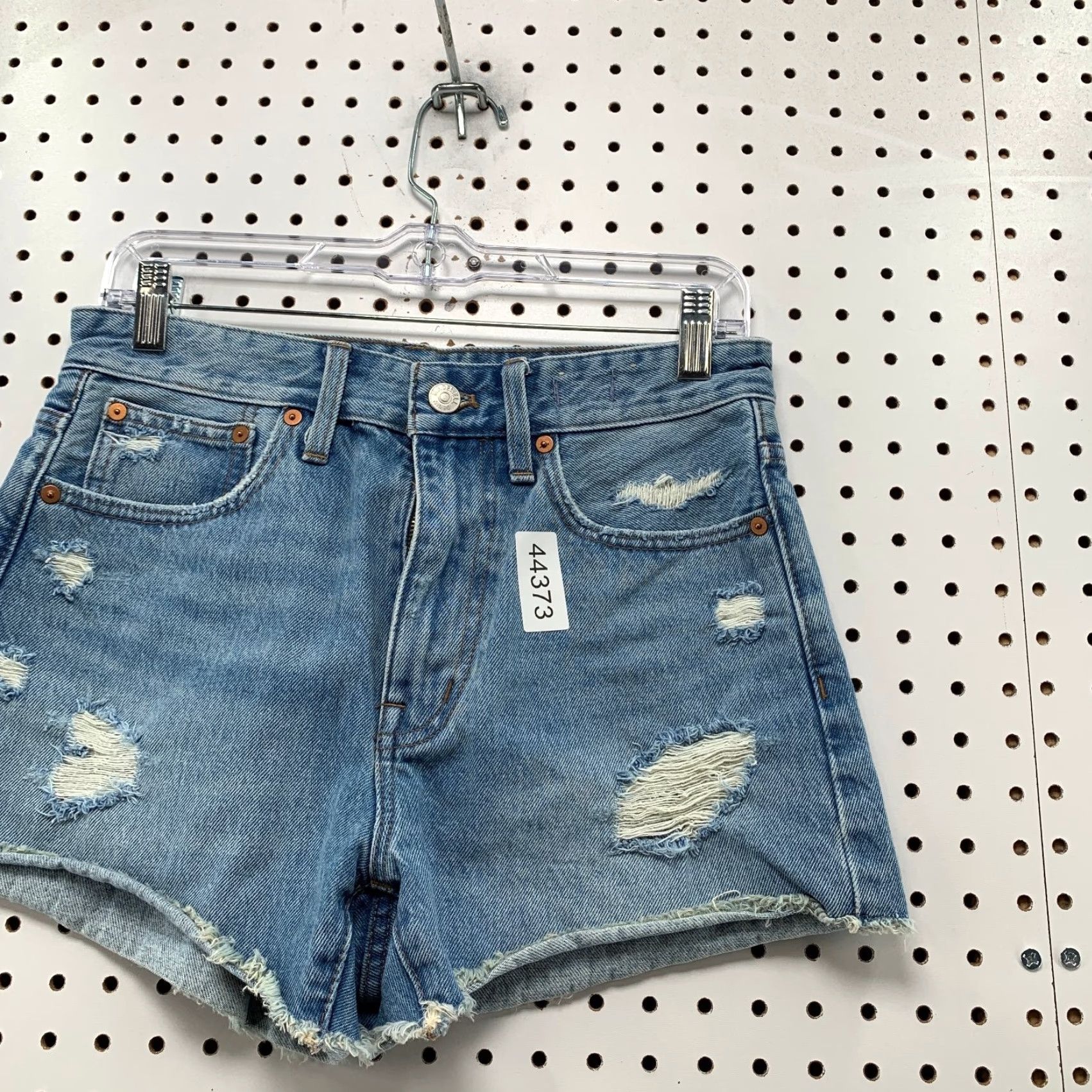 Madewell Madewell Denim Cut Off Shorts Womens 25 Blue Relaxed Fit Distressed 3 in Inseam 30x3 Rock Womens Size 42" / US 20 - 3 Thumbnail