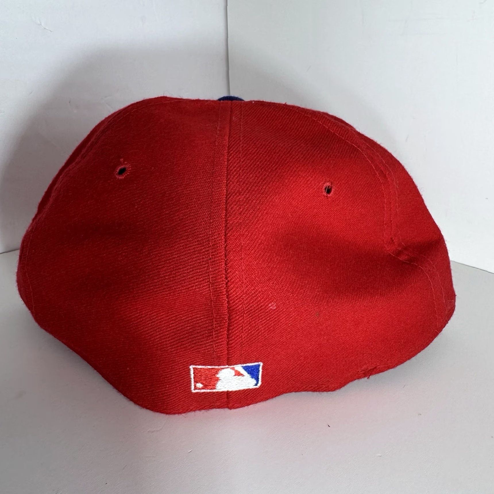 New Era VINTAGE New Era Wool Philadelphia Phillies 7 5/8 Diamond Collection Red USA Made Hat Adults Unisex Phillies 90s Baseball Cap Size ONE SIZE - 5 Thumbnail