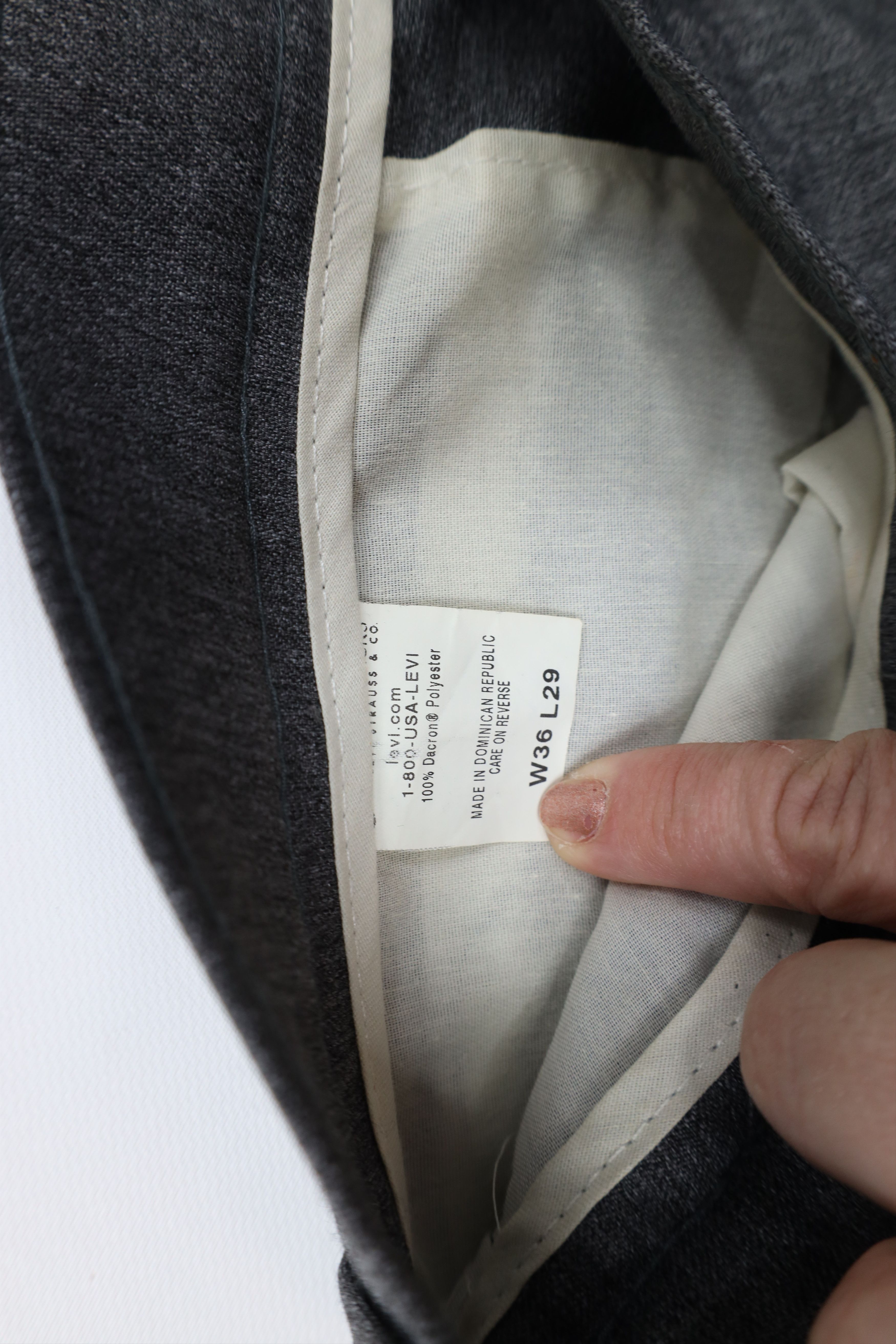 Levi's × Vintage Vintage Y2K 2004 Levis Knit Wide Leg Chino Pants Gray Size US 36 / EU 52 - 9 Thumbnail