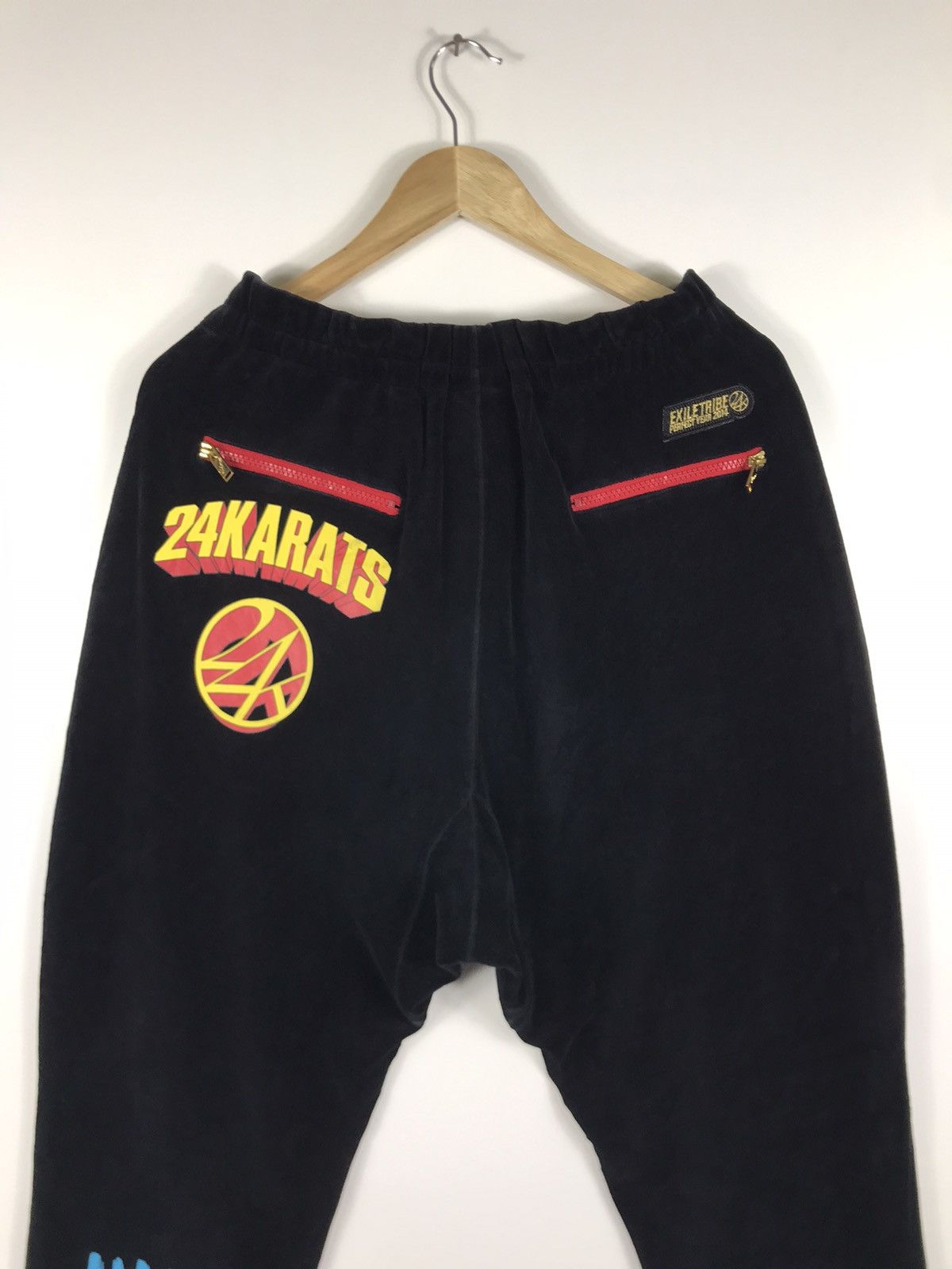 Japanese Brand ⚡️Vintage Y2K 24Karats Exile Tribe Velvet Sweatpants Size US 38 / EU 54 - 15 Thumbnail