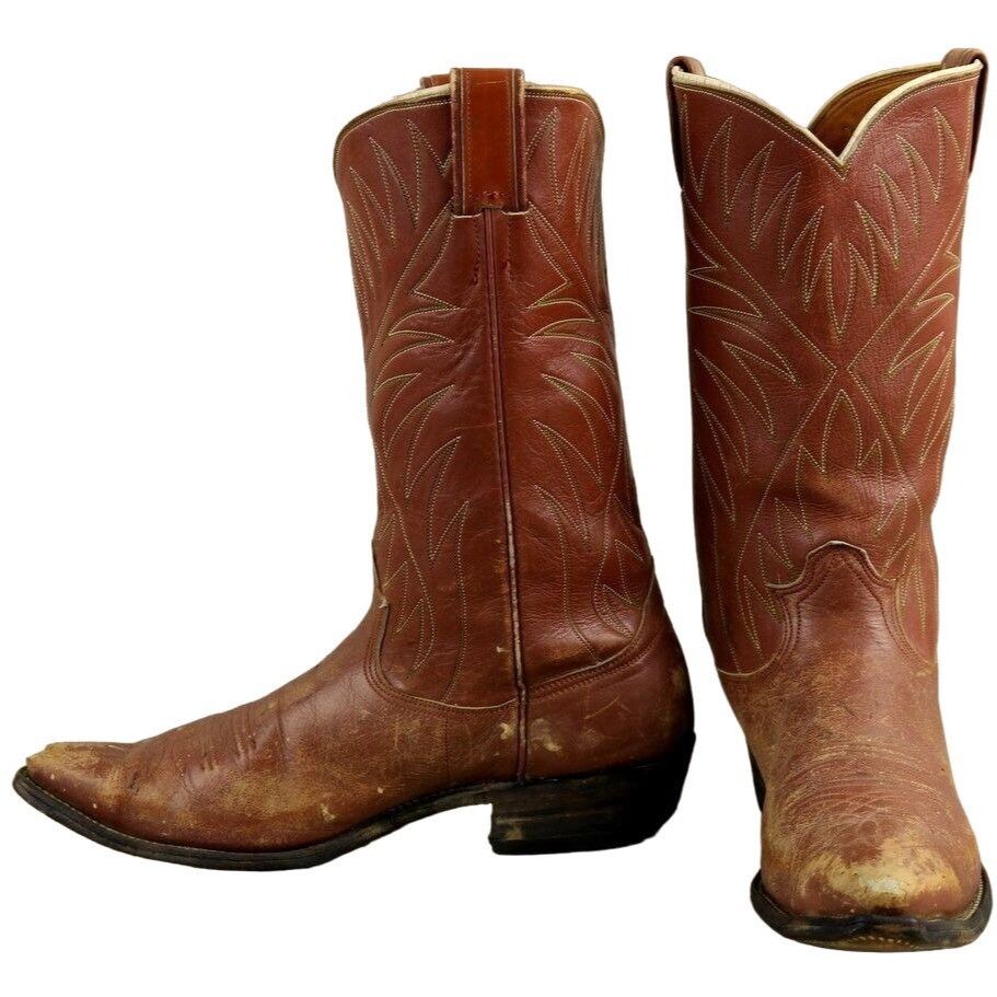 Nocona Vintage Nocona Cowboy Boots Mens 10 B Narrow Country Western ...