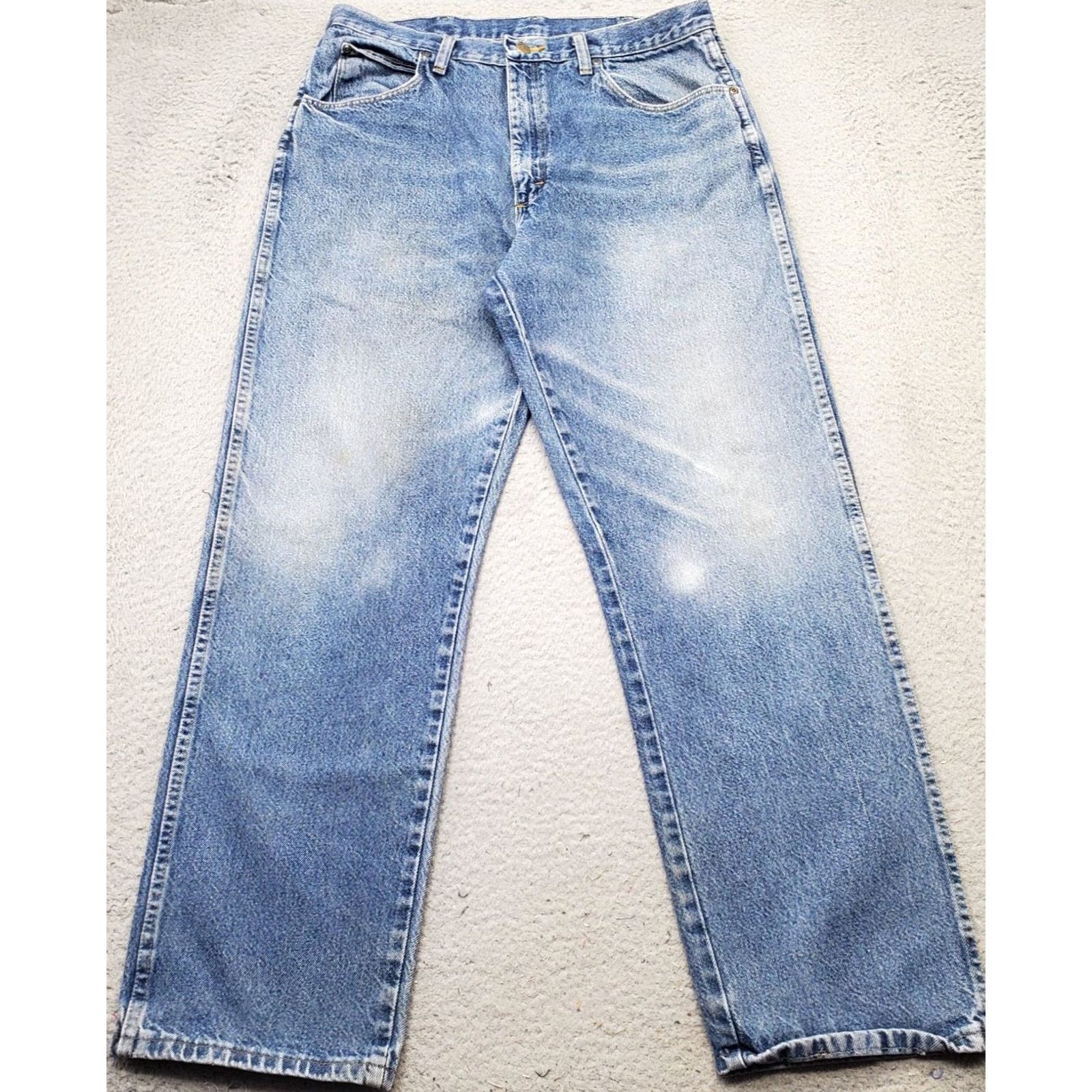 Red Kap Red Kap Jeans Men Size 35x32 Blue Denim Medium Wash Straight Leg Cotton Pockets Vintage? No Mens Size US 35 - 2 Thumbnail
