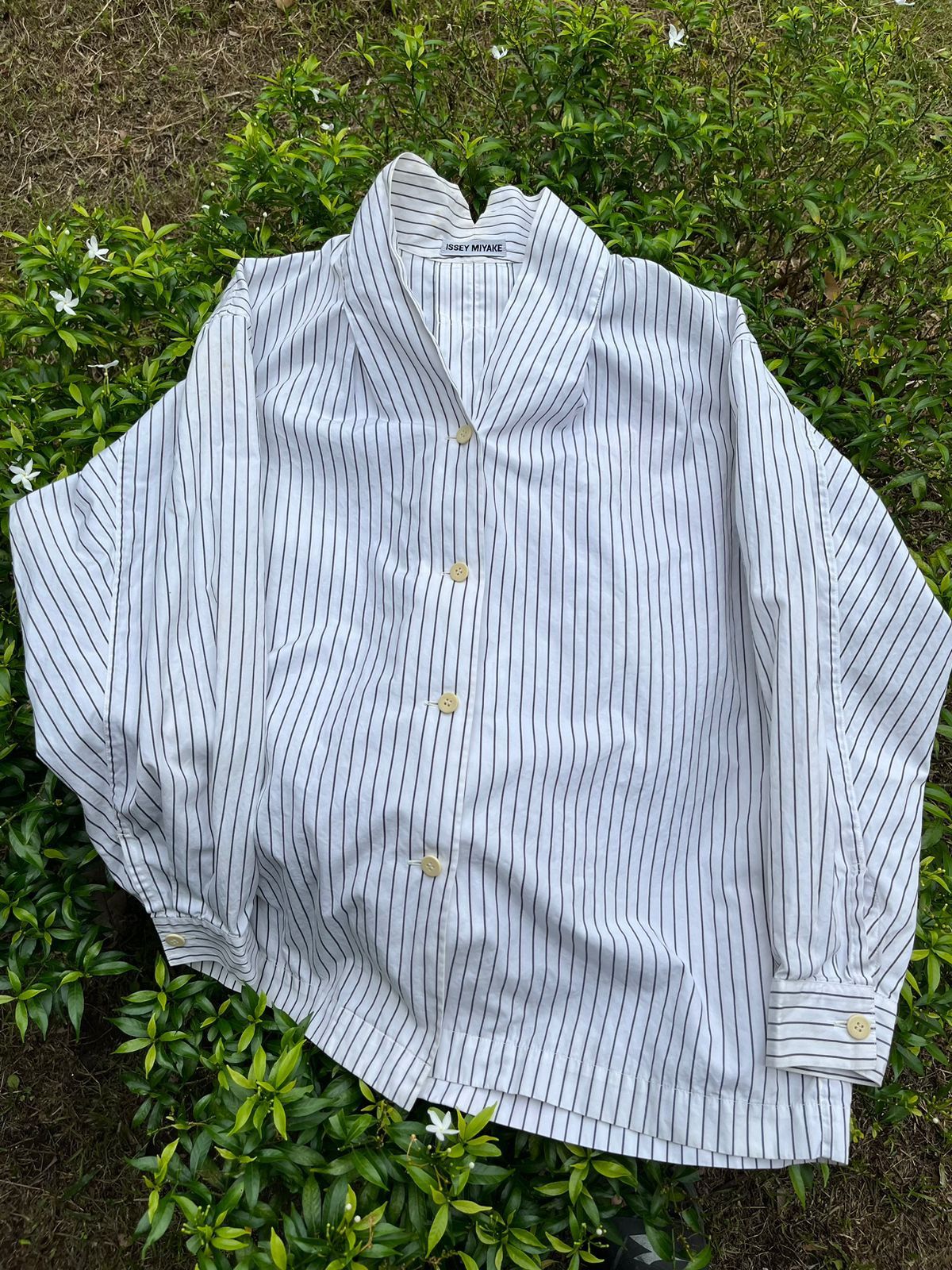 Issey Miyake × Japanese Brand Issey Miyake Stripe Button Shirt Size US M / EU 48-50 / 2 - 3 Thumbnail