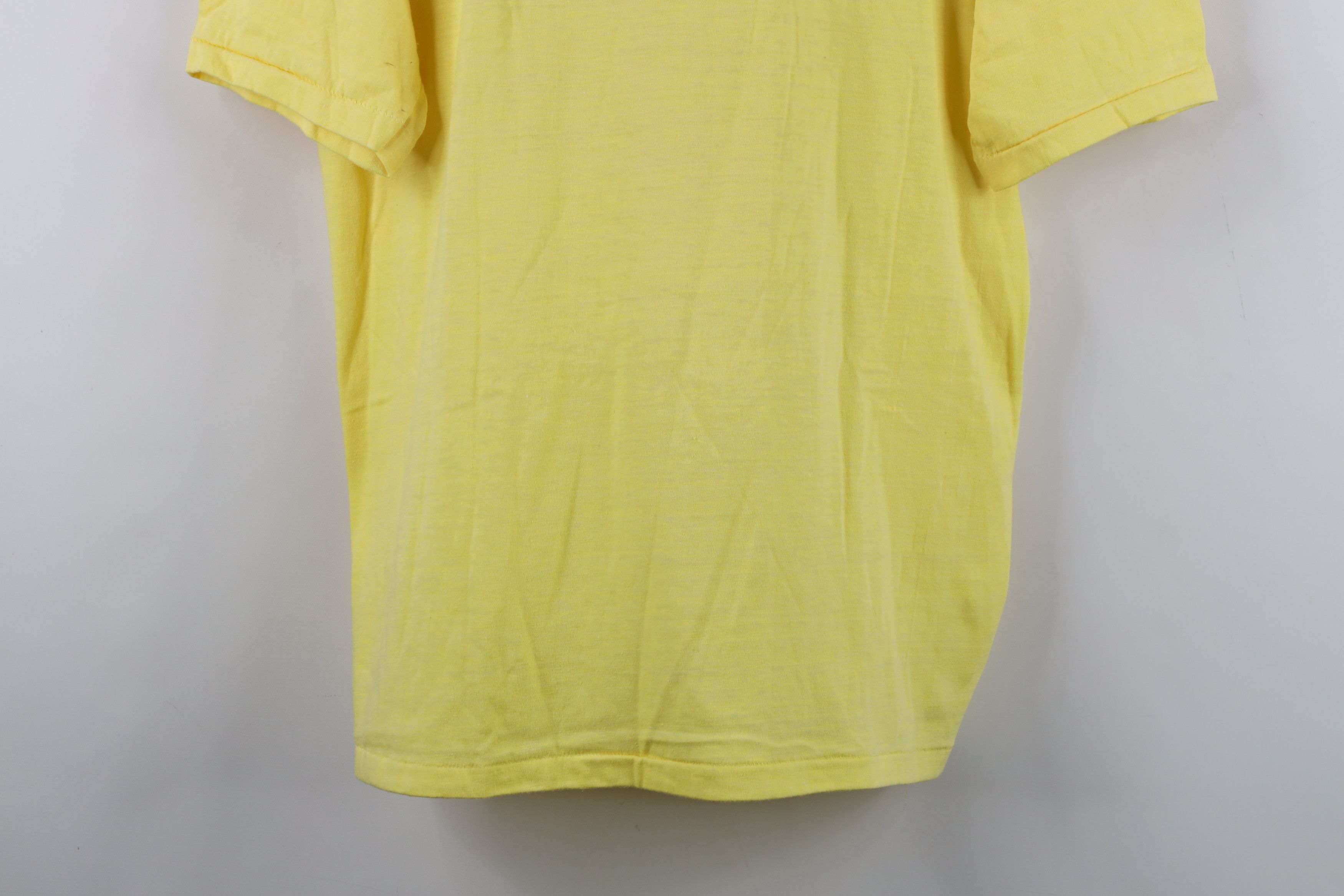 Vintage Vintage 70s Safety Truck Rodeo Trucker T-Shirt Yellow USA Size US XL / EU 56 / 4 - 4 Thumbnail