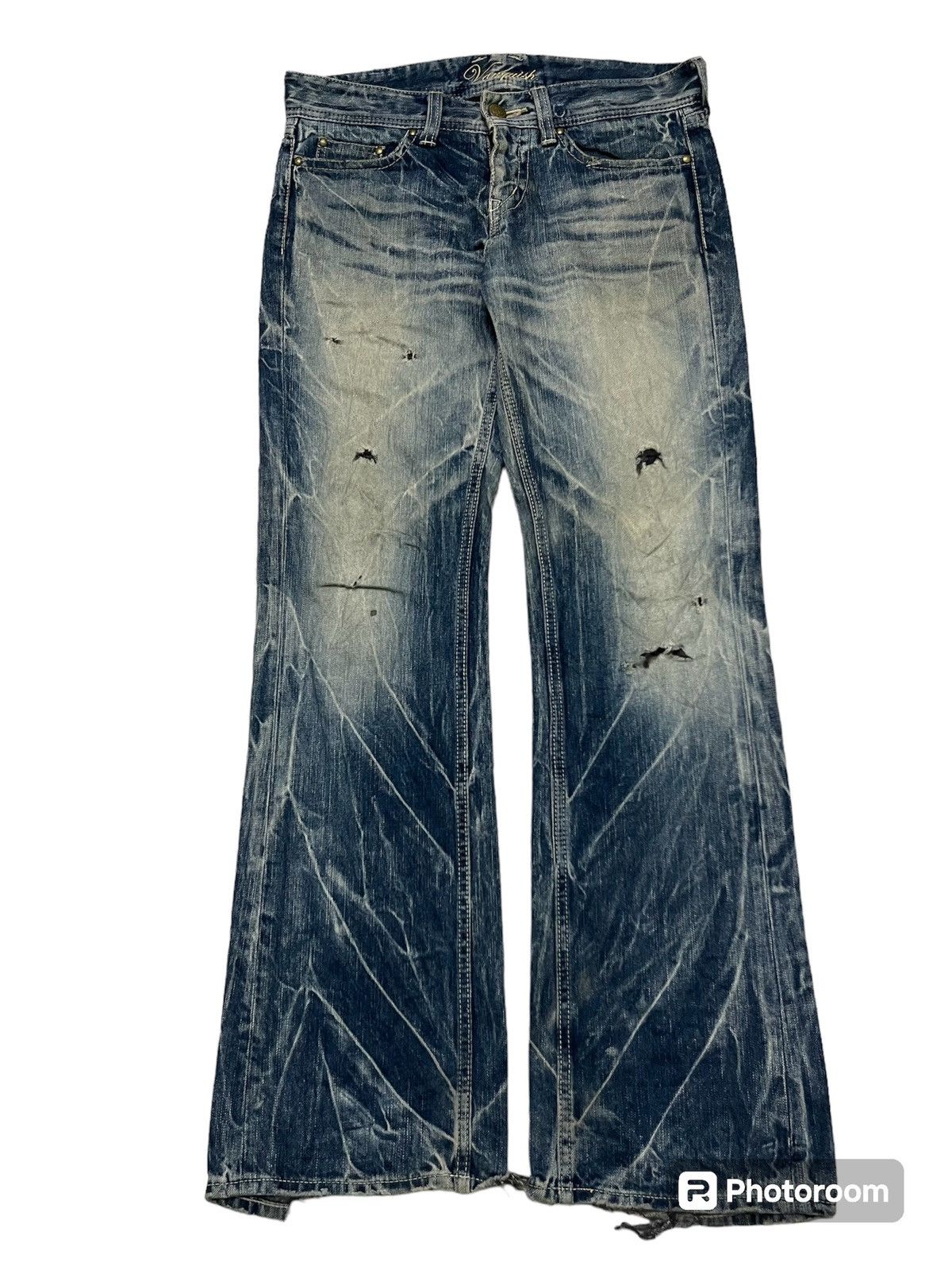 image of If Six Was Nine x Vanquish 2000S Vanquish Gold Flare Pant Denim Design in Blue, Men's (Size 33)