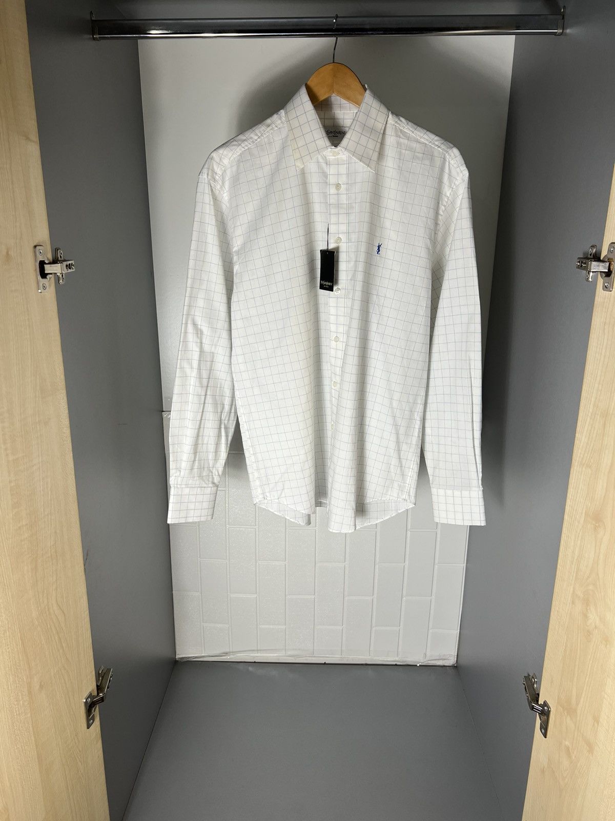 Saint Laurent Paris VINTAGE YVES SAINT LAURENT CLASSIC DESIGNER SHIRT RETRO 90s Size US XL / EU 56 / 4 - 1 Thumbnail