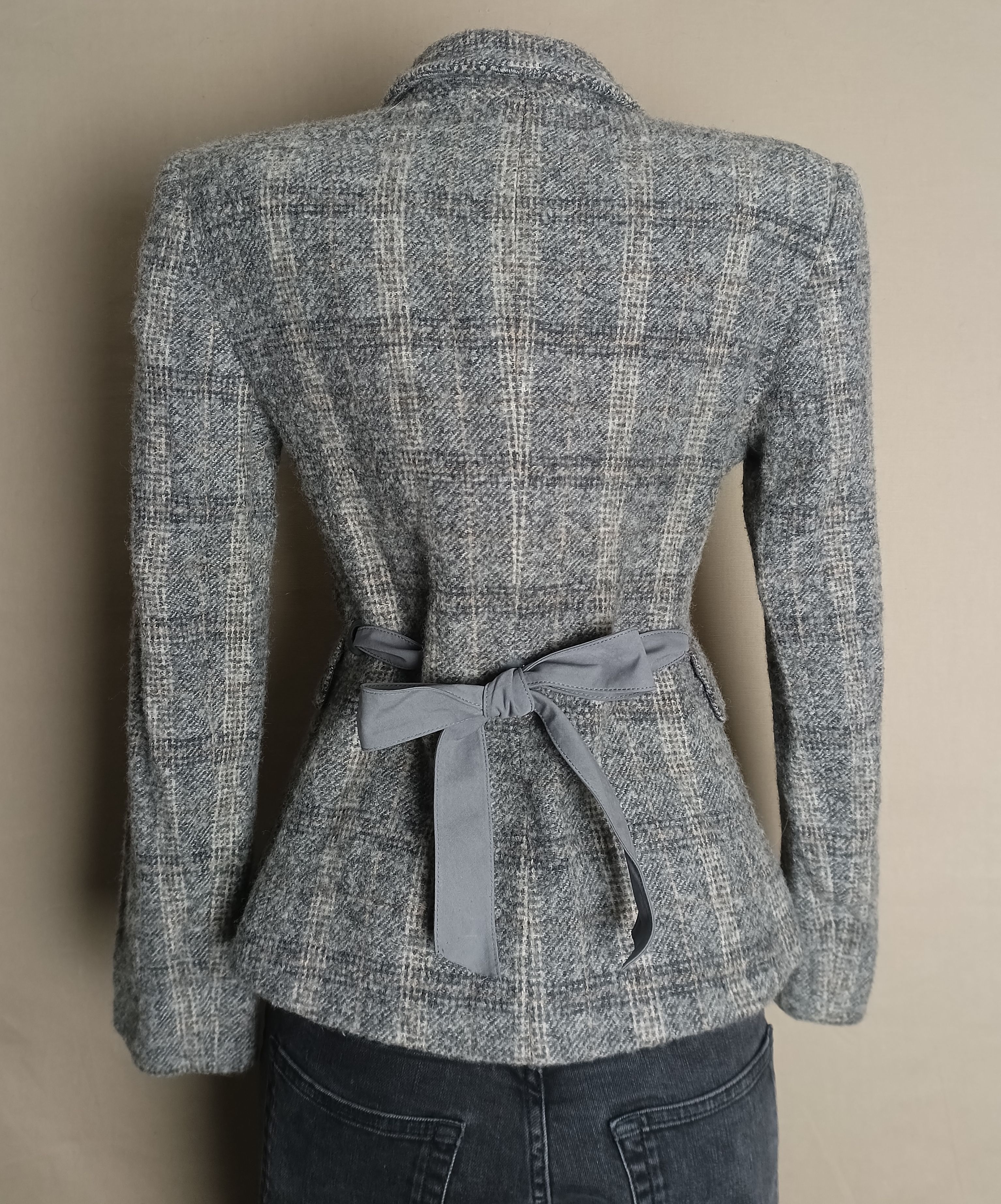 Valentino Valentino Wool Grey Plaid Check Blazer Jacket IT40 Size S / US 4 / IT 40 - 3 Thumbnail