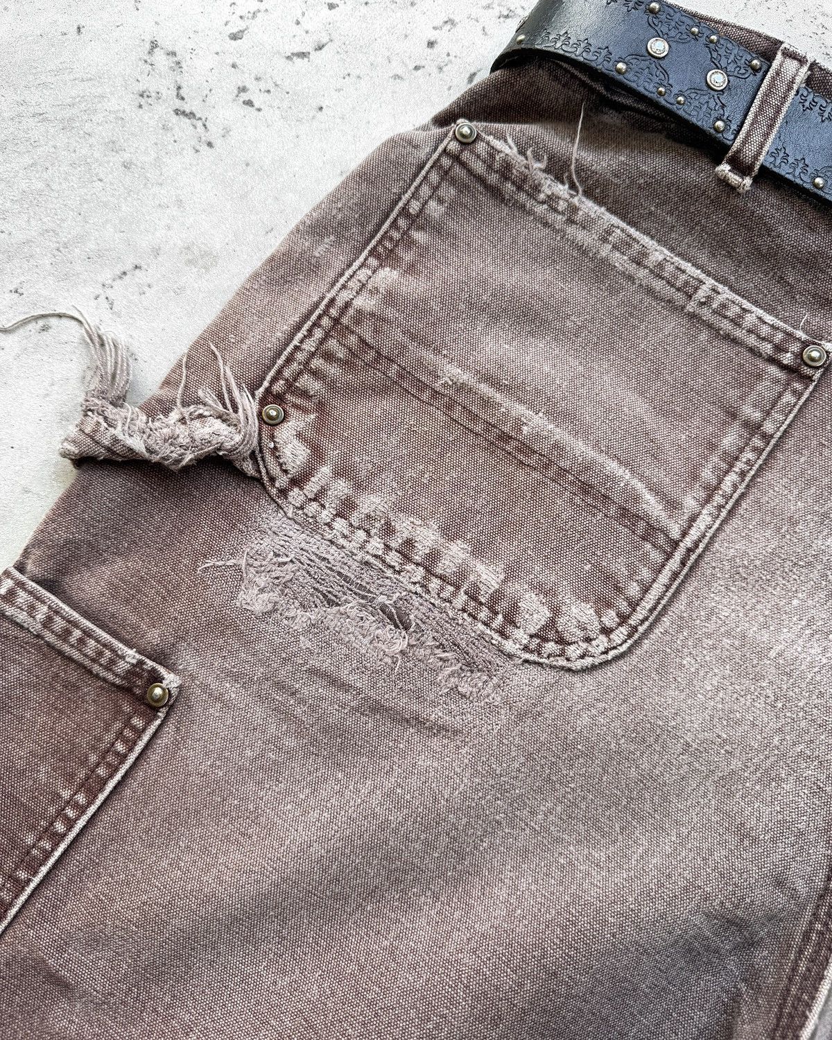 Carhartt Thrashed Vintage Carhartt Double Knee Carpenter Pants B136 Size US 36 / EU 52 - 11 Thumbnail