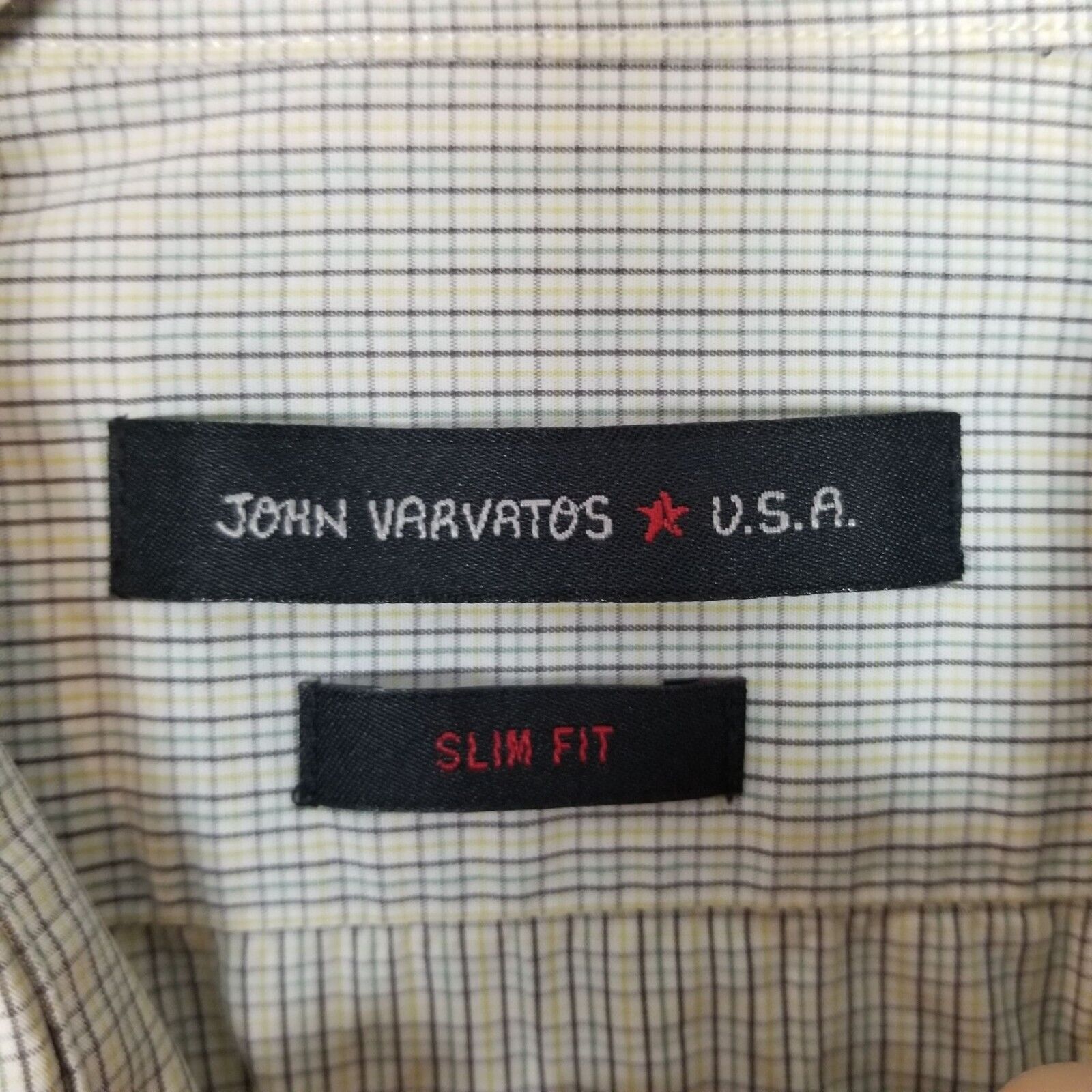 John Varvatos John Varvatos Mens Plaid Dress Shirt 32/33 Designer Career Size US XXL / EU 58 / 5 - 6 Thumbnail