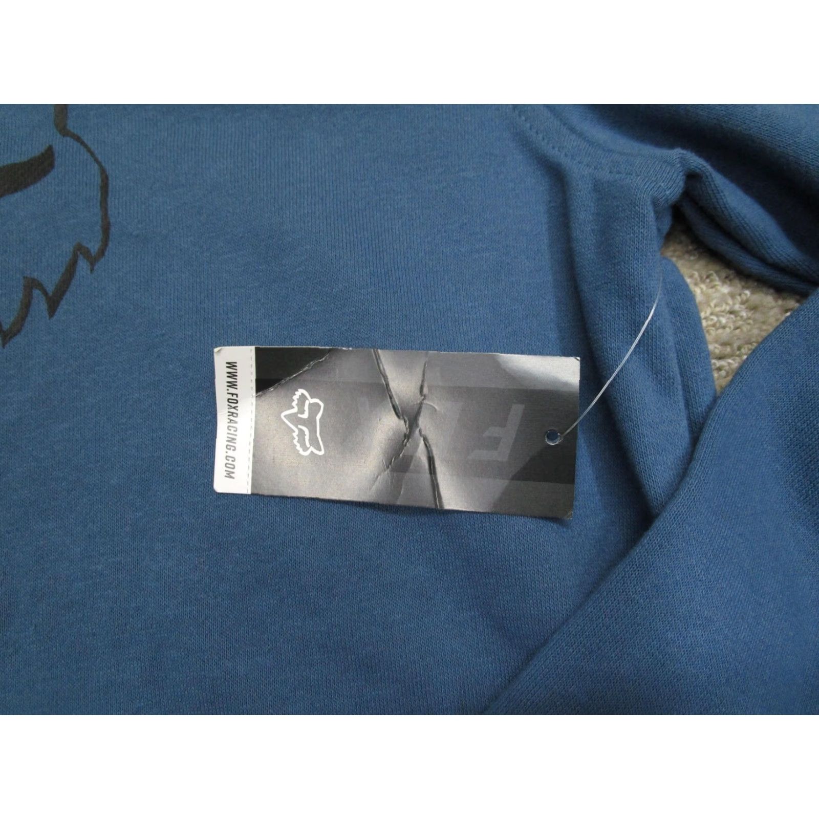 Fox Racing Fox Hoodie Men Medium Blue Graphic Print Pullover Sweatshirt Knit Logo All Seasons Hooded Pockets M Mens Size US M / EU 48-50 / 2 - 3 Thumbnail