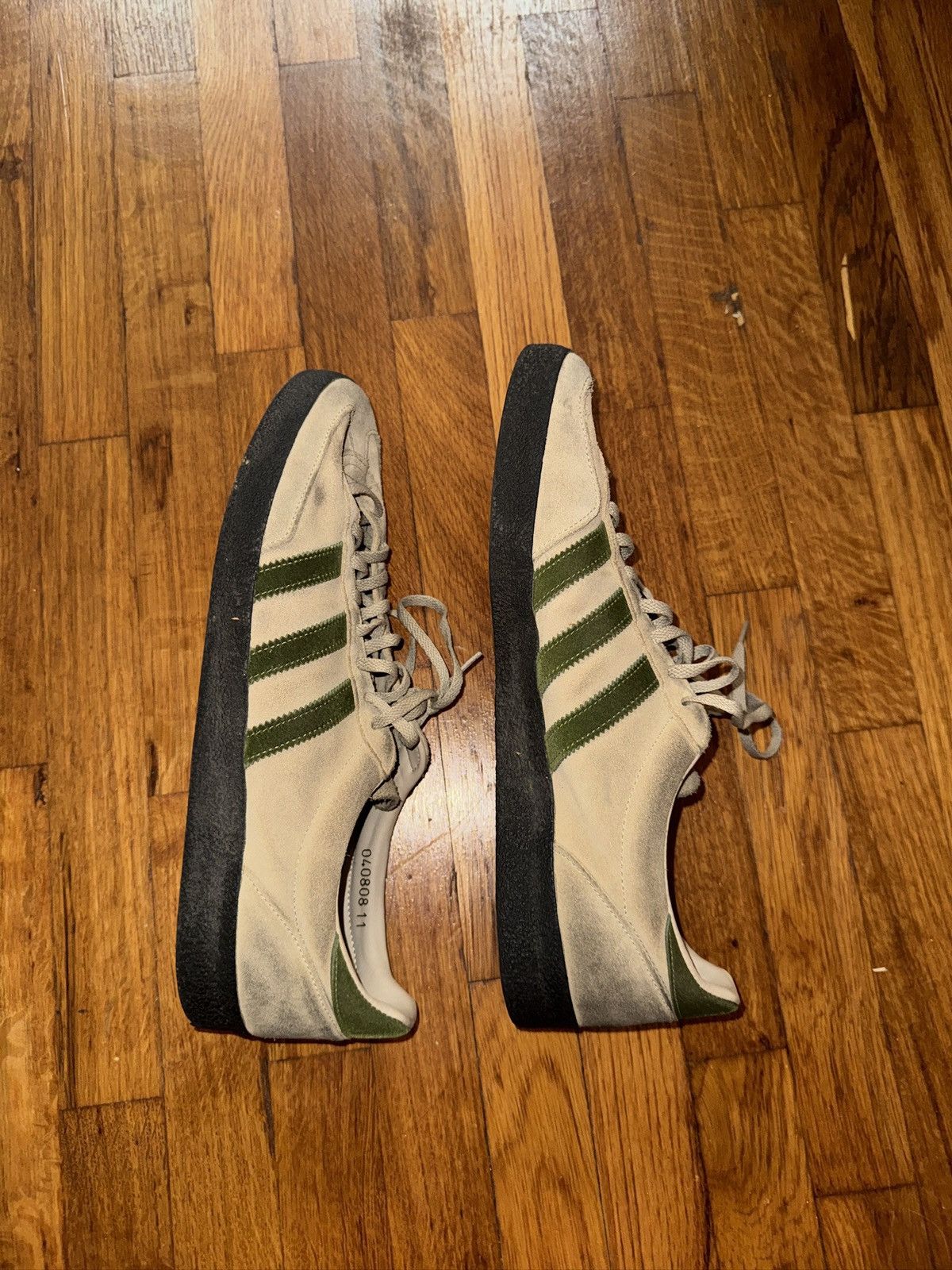 Adidas Adidas LOTHERTON Handball Spezial Suede Beige and green Size US 12.5 / EU 45-46 - 5 Thumbnail